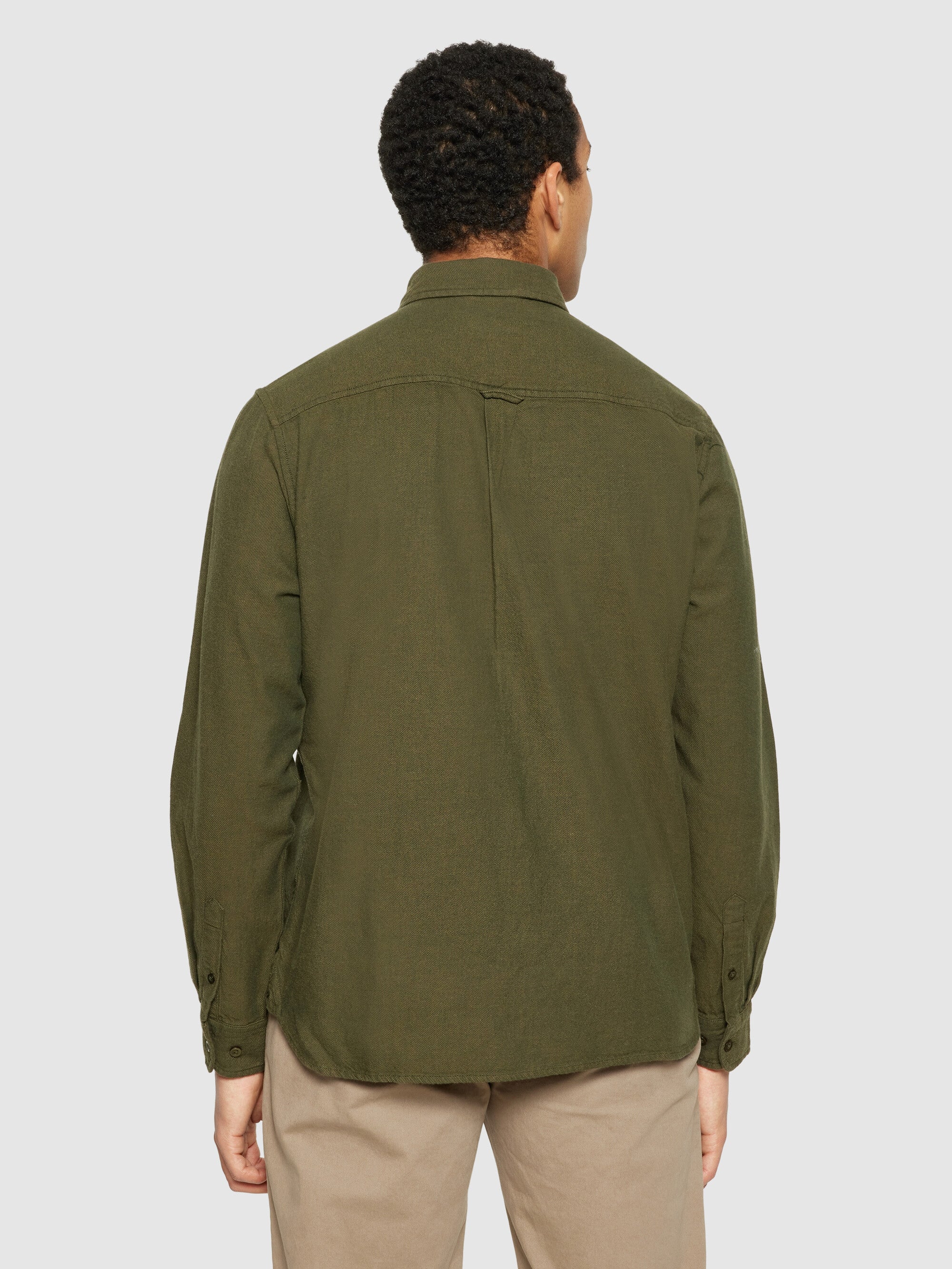 Dune regular flannel shirt - Forest Night - Image 3