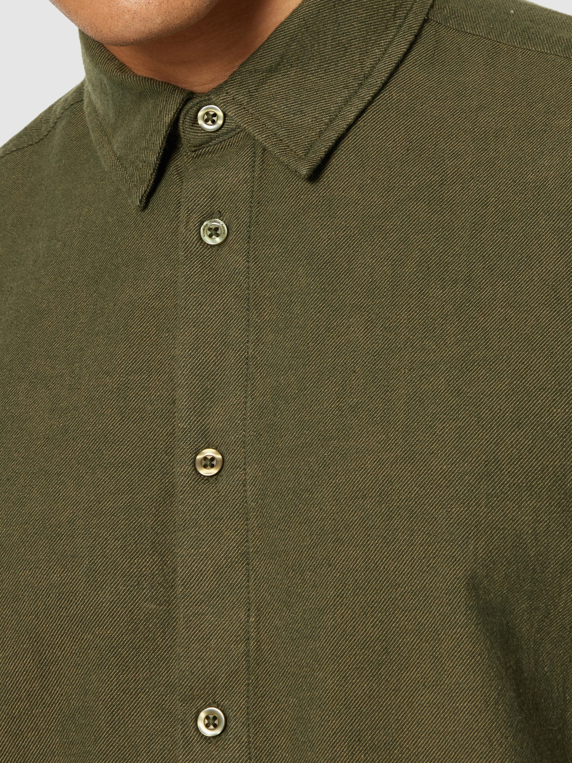 Dune regular flannel shirt - Forest Night - Image 5