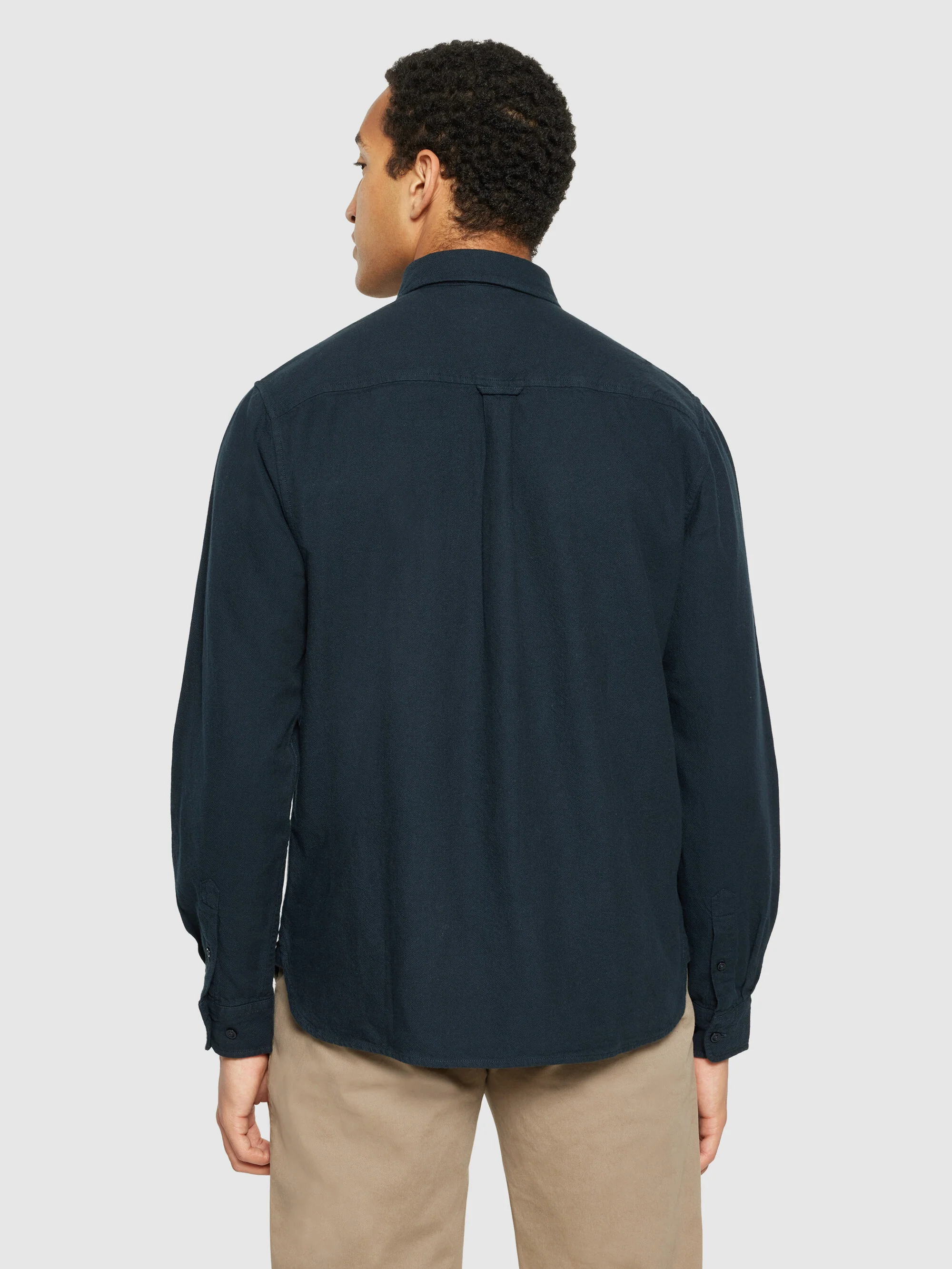 Dune regular flannel shirt - Total Eclipse - Image 3