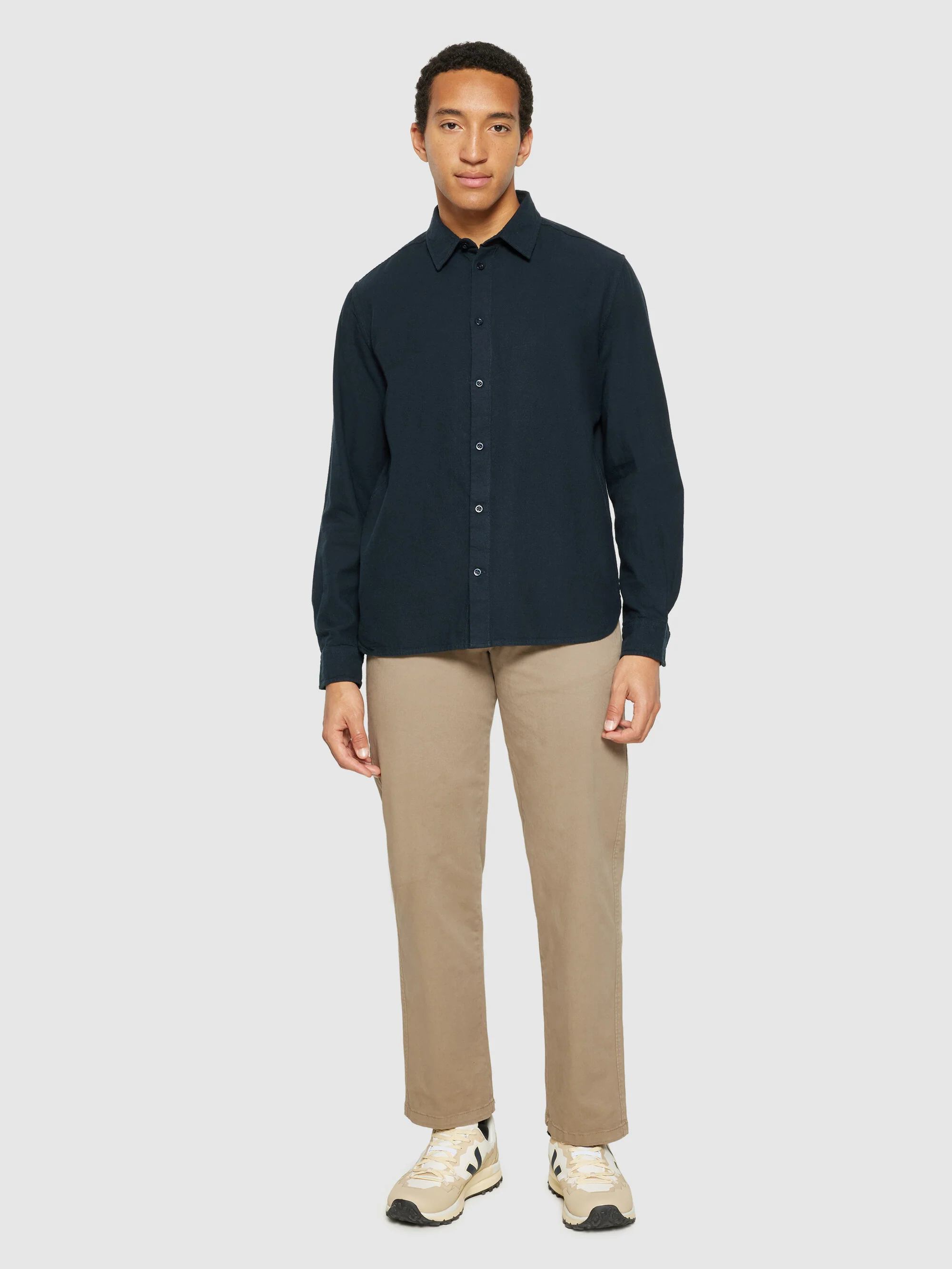 Dune regular flannel shirt - Total Eclipse - Image 4
