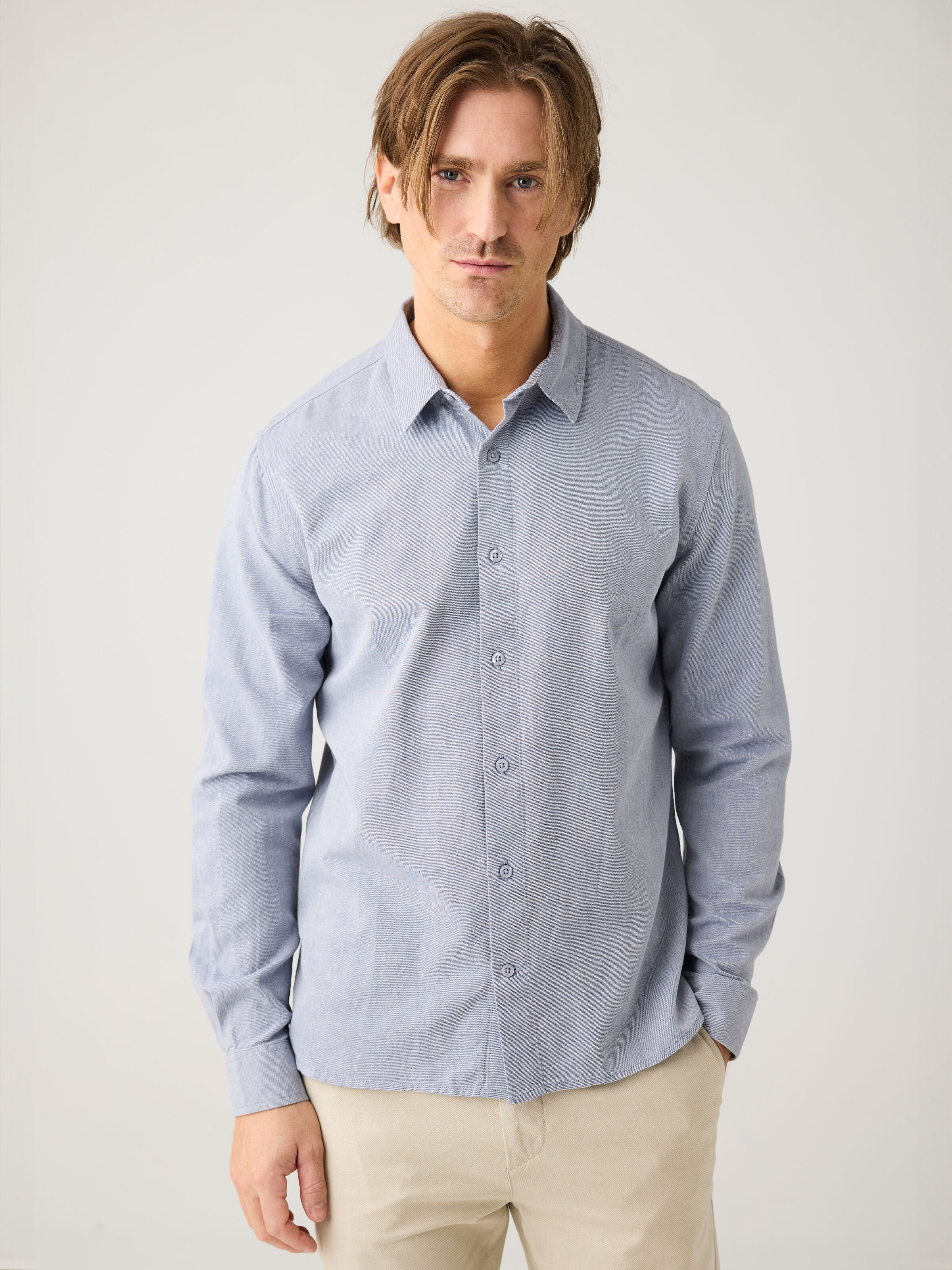 Dune light twill shirt - Vintage Indigo - Image 2