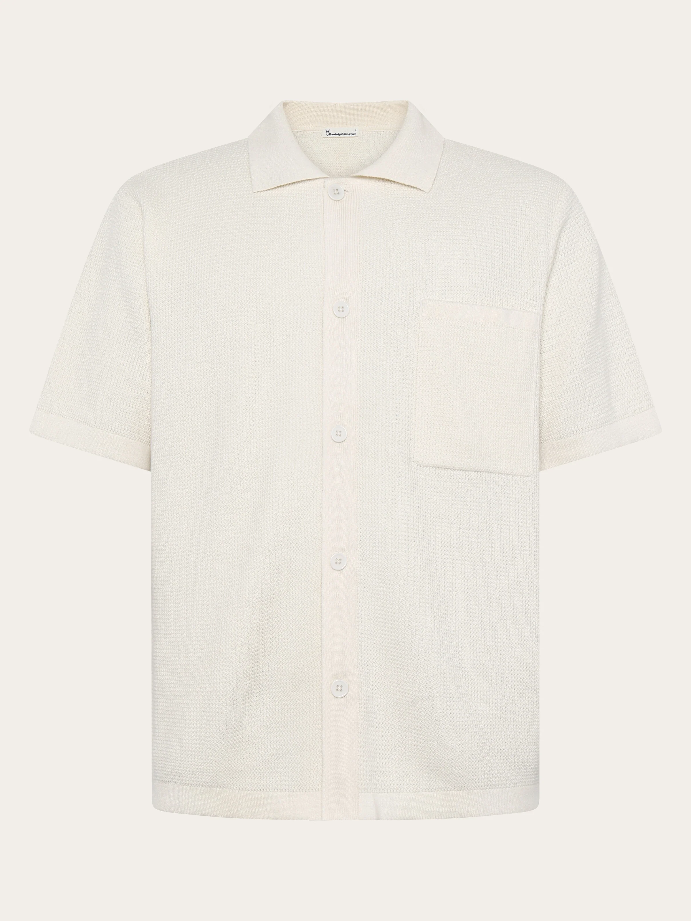 Regular knit shirt - Egret