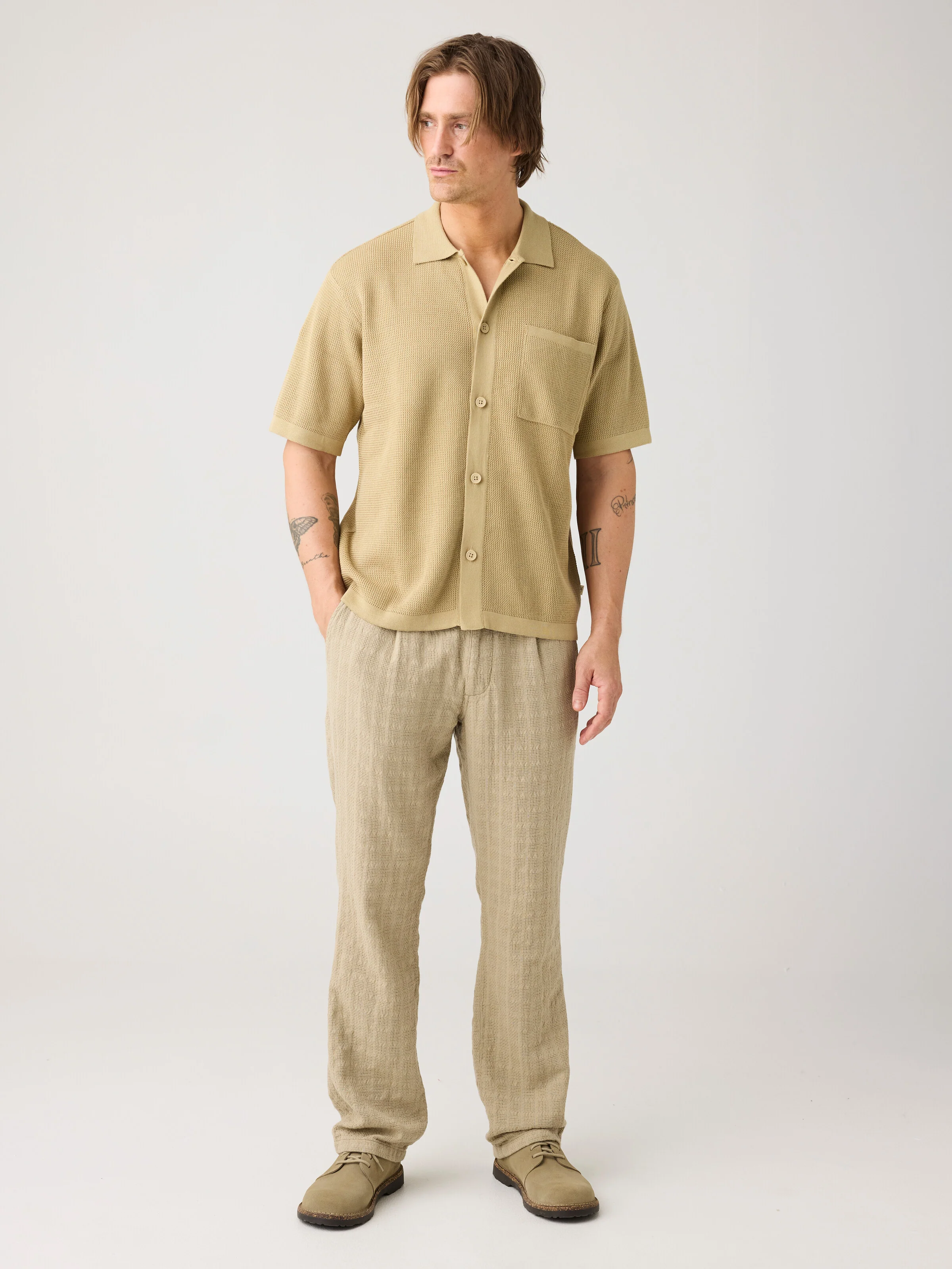 Regular knit shirt - Twill - Image 3