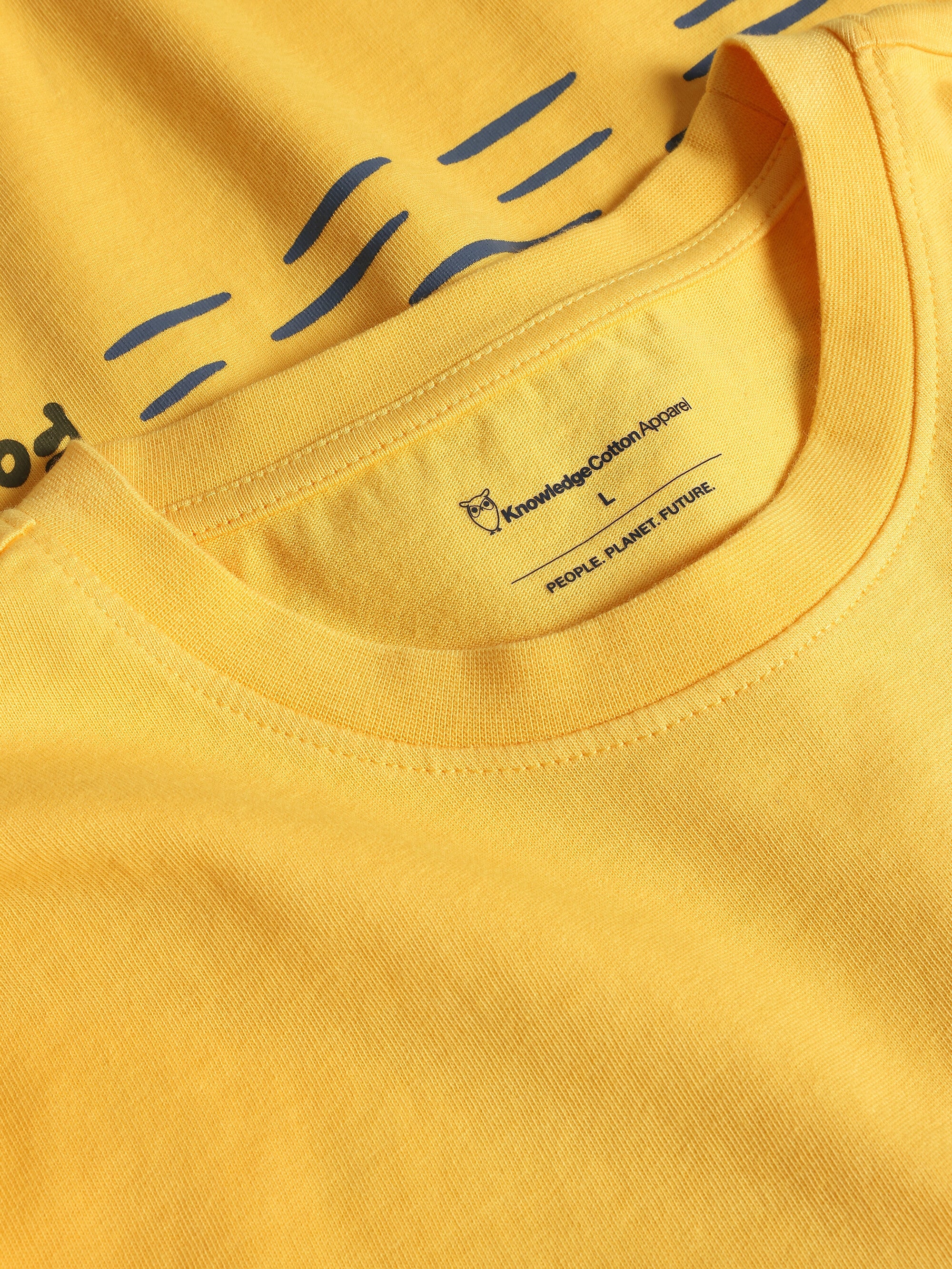 Regular short sleeve heavy single jersey printed t-shirt GOTS/Vegan - Yarrow - Image 3