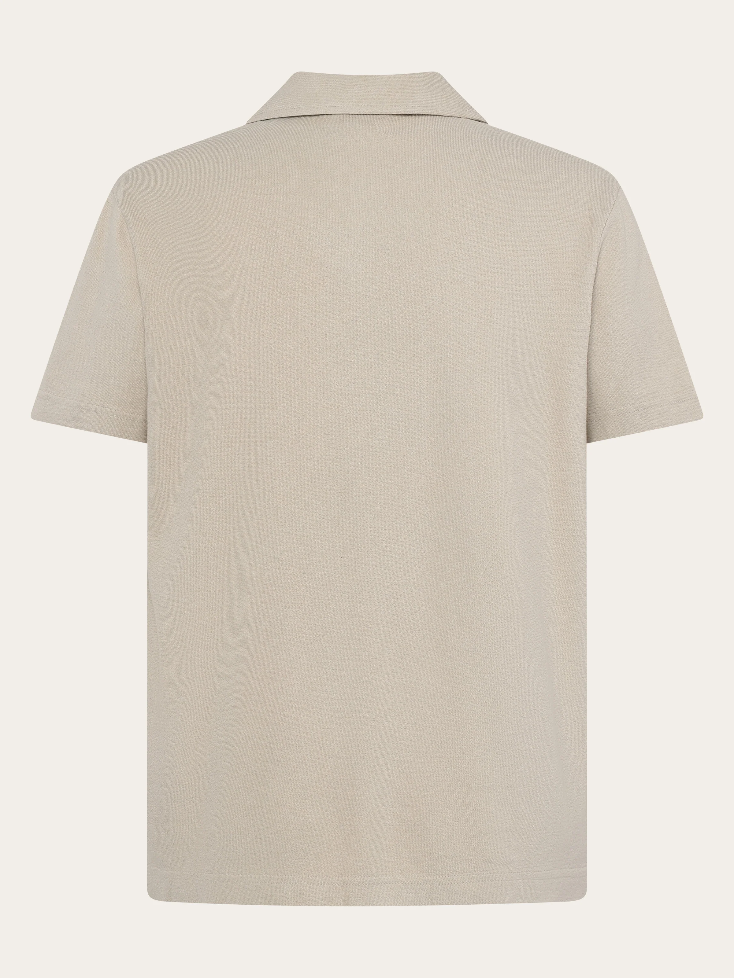 Relaxed bouclé short sleeve shirt - Light feather gray - Image 3