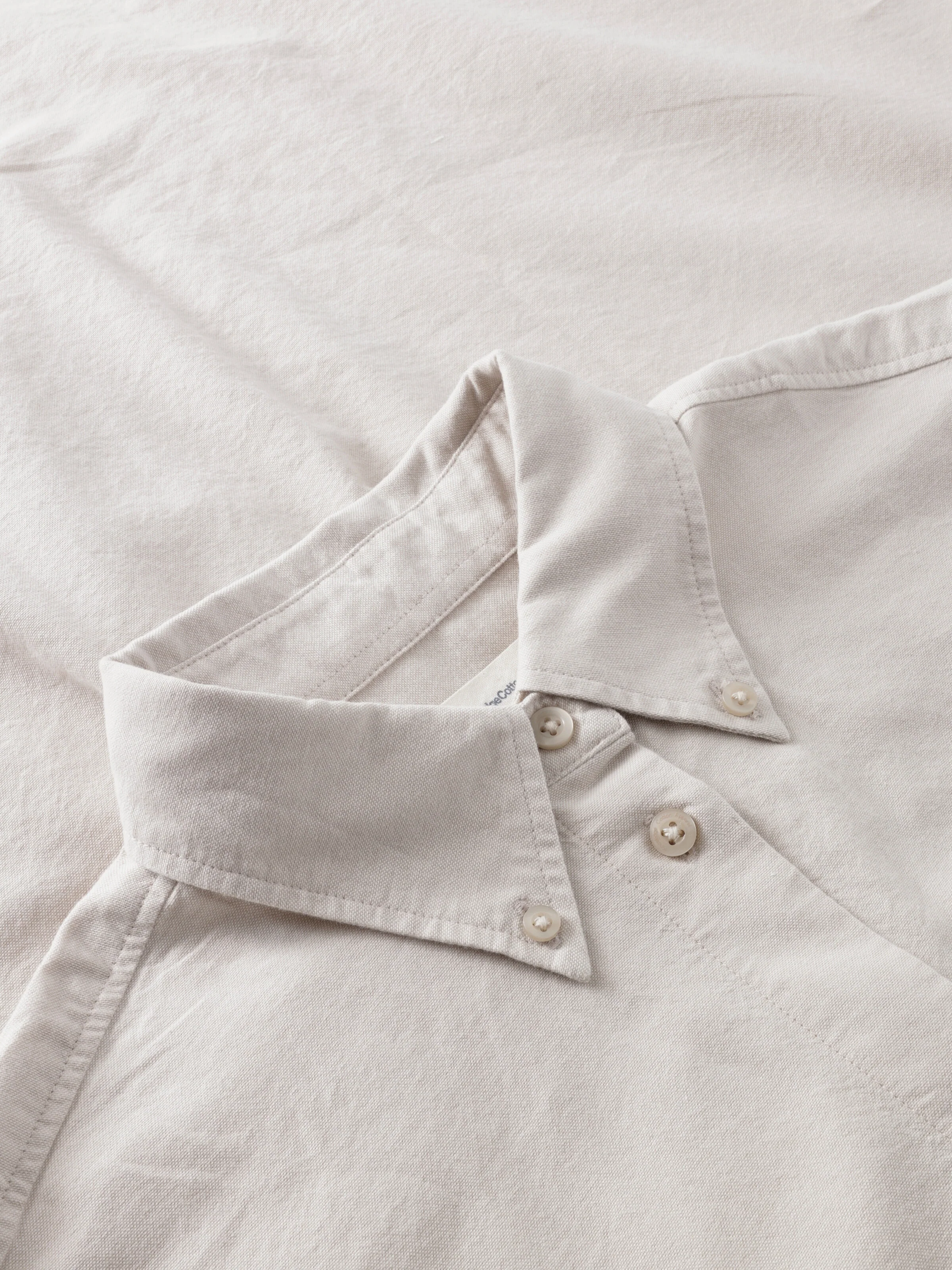 Relaxed flannel shirt - Light feather gray - Image 4