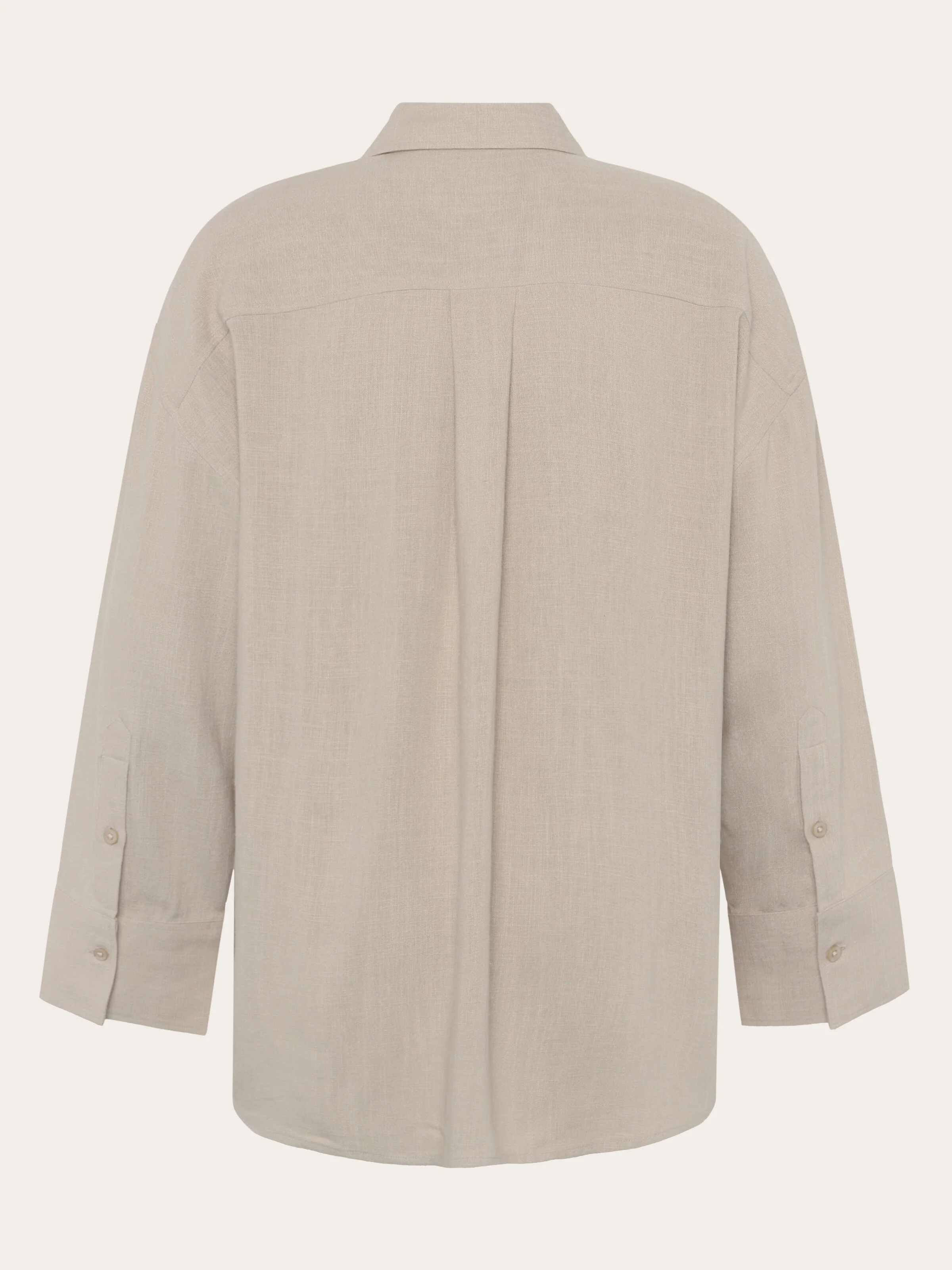 Relaxed linen blend shirt - Light feather gray - Image 6