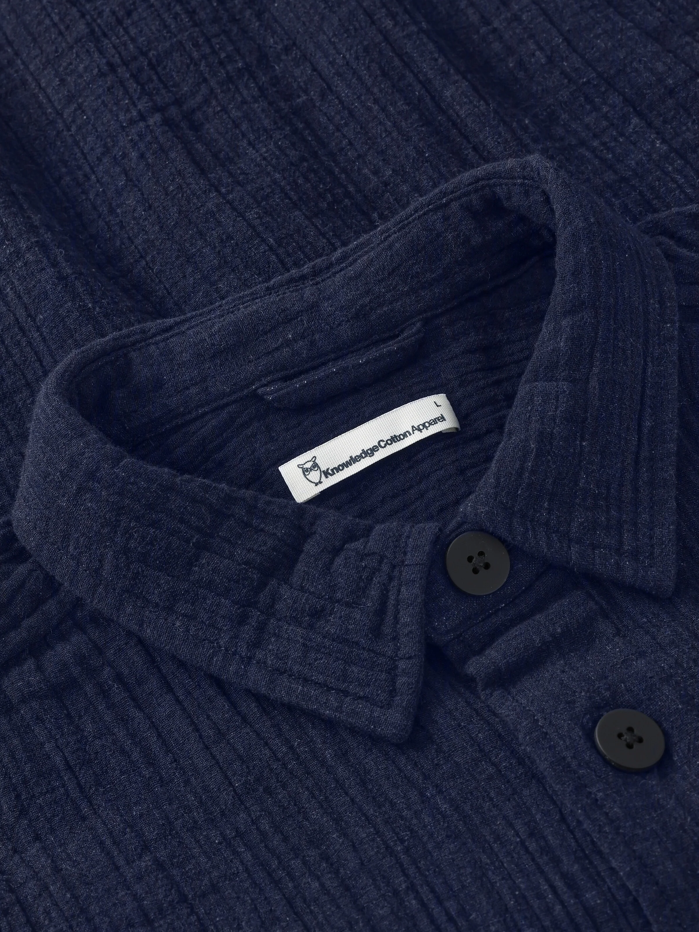 Relaxed short sleeve shirt - Indigo - Image 4