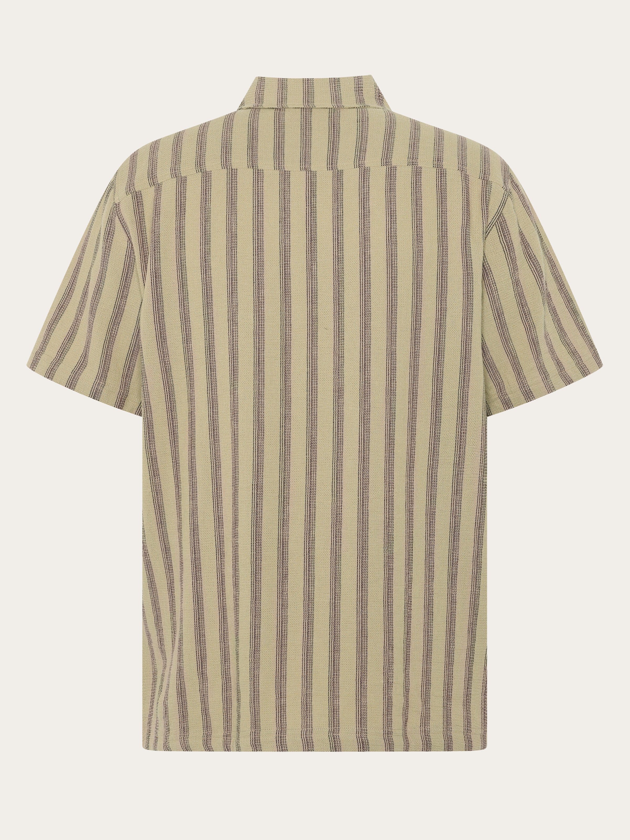 Relaxed Stripe short sleeve shirt - Beige stripe - Image 3