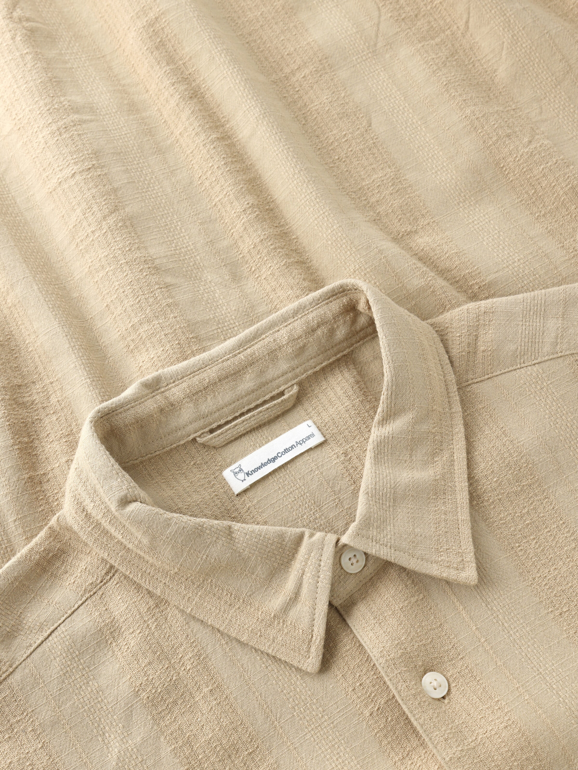 Relaxed structure short sleeve shirt - Twill - Image 2
