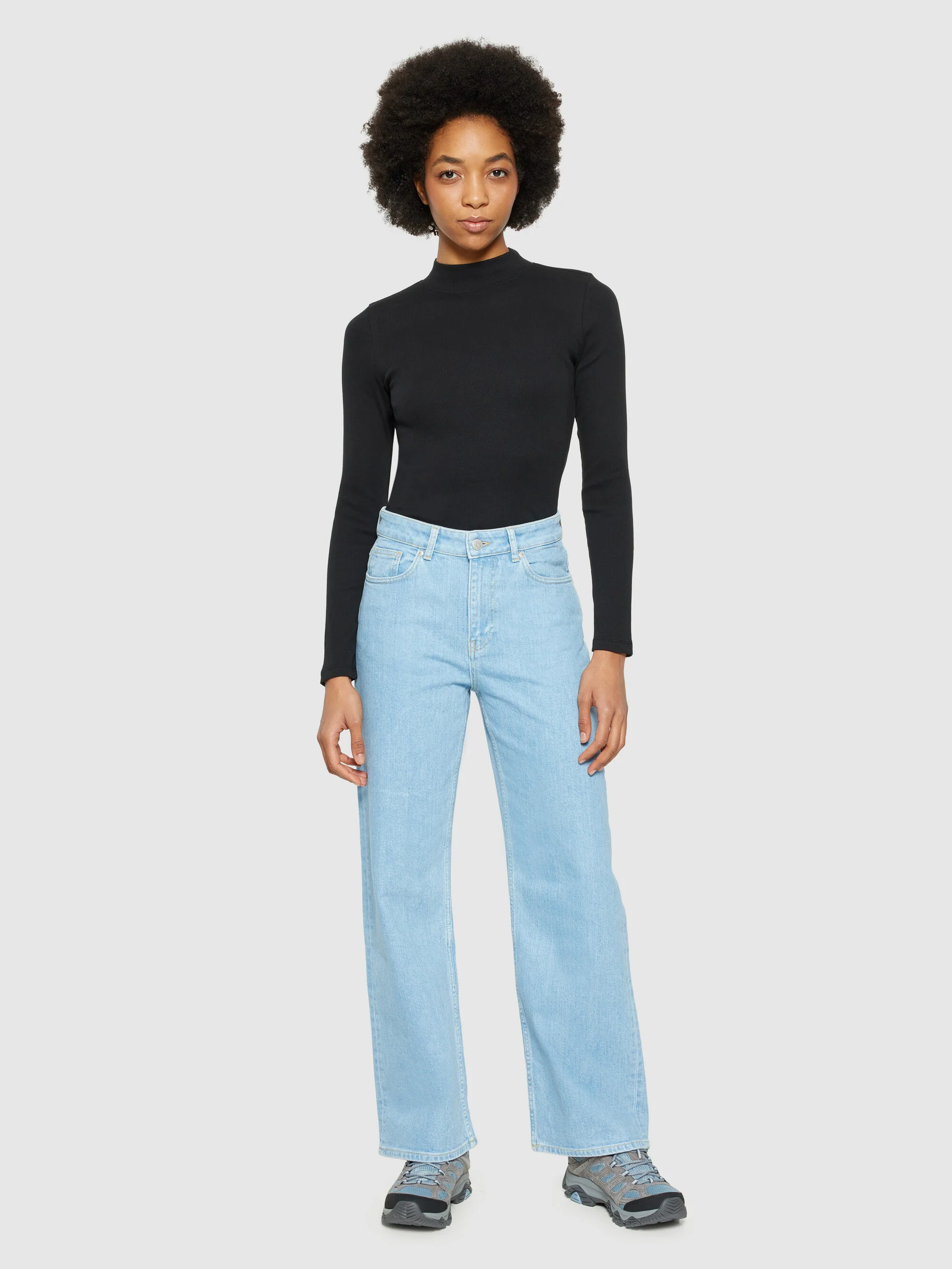 Rib high neck LS - Black Jet - Image 4