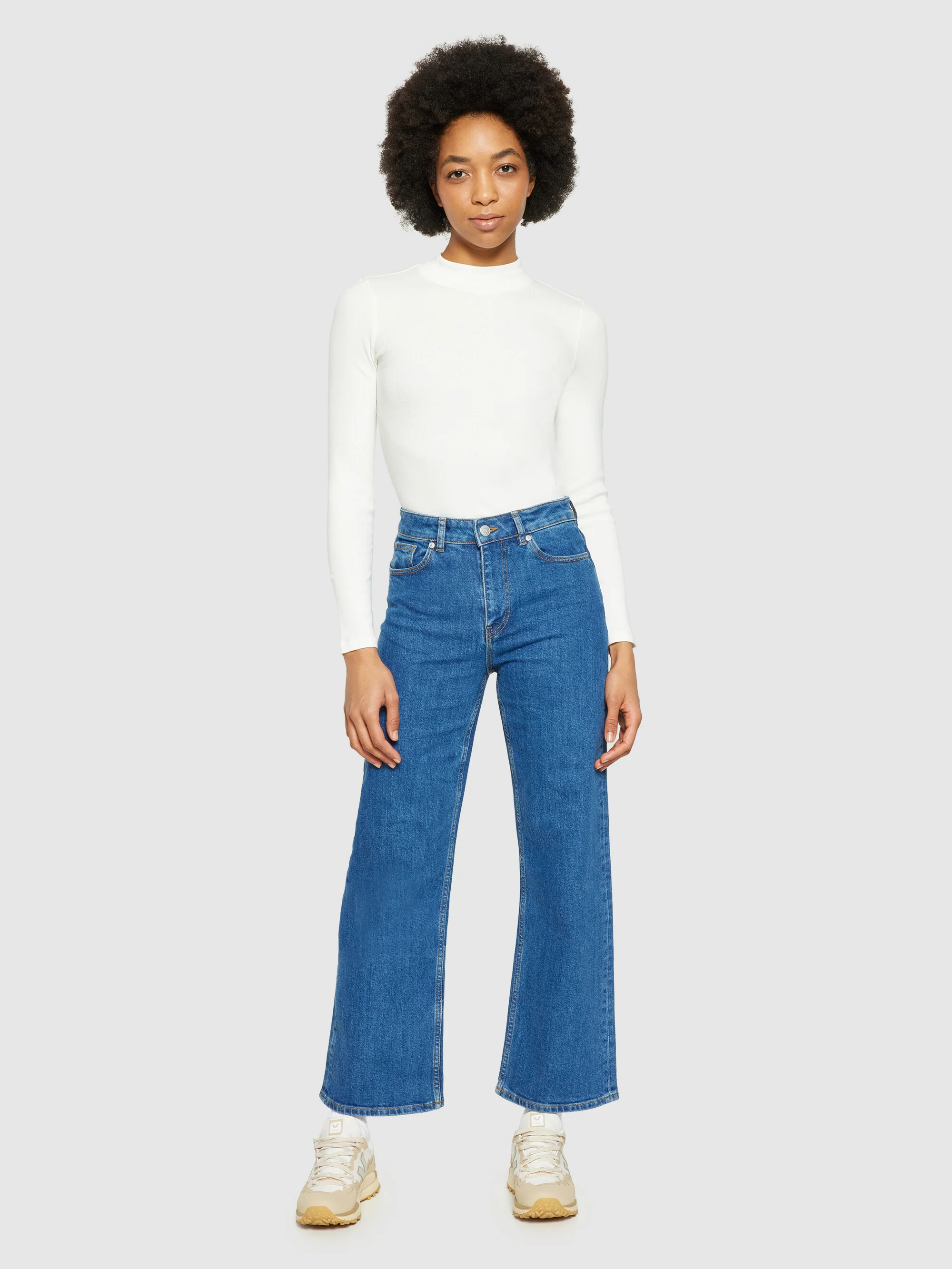 Rib high neck LS - Star White - Image 4