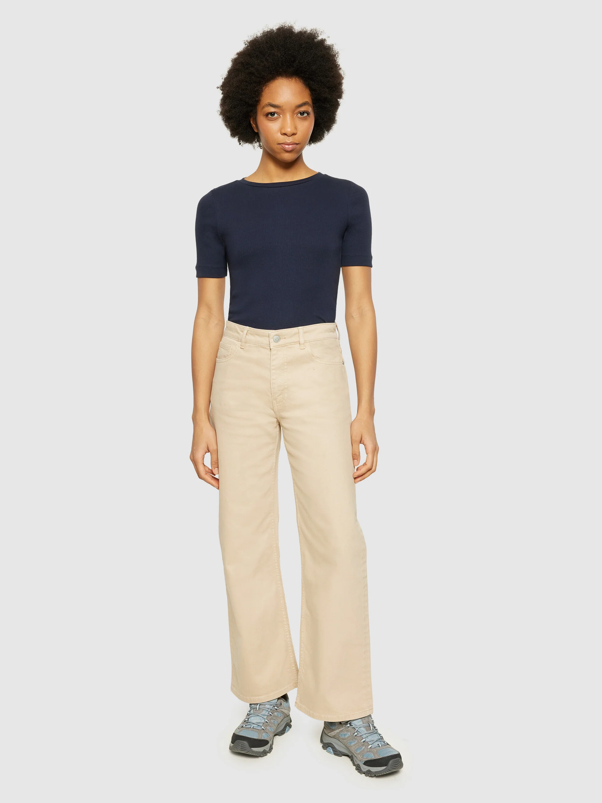 Rib high neck short sleeve - Night Sky - Image 4