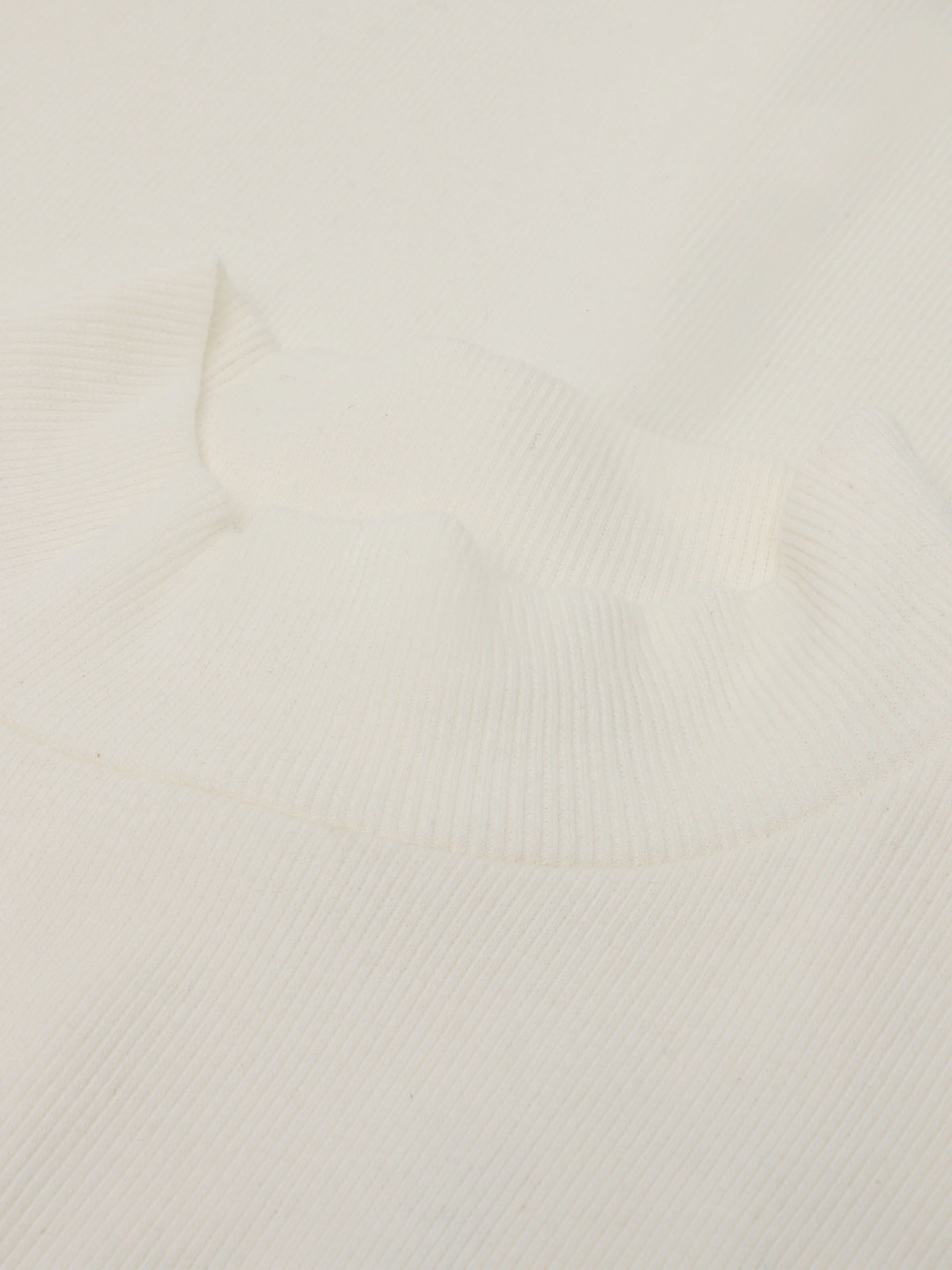 Rib high neck short sleeve - Star White - Image 3