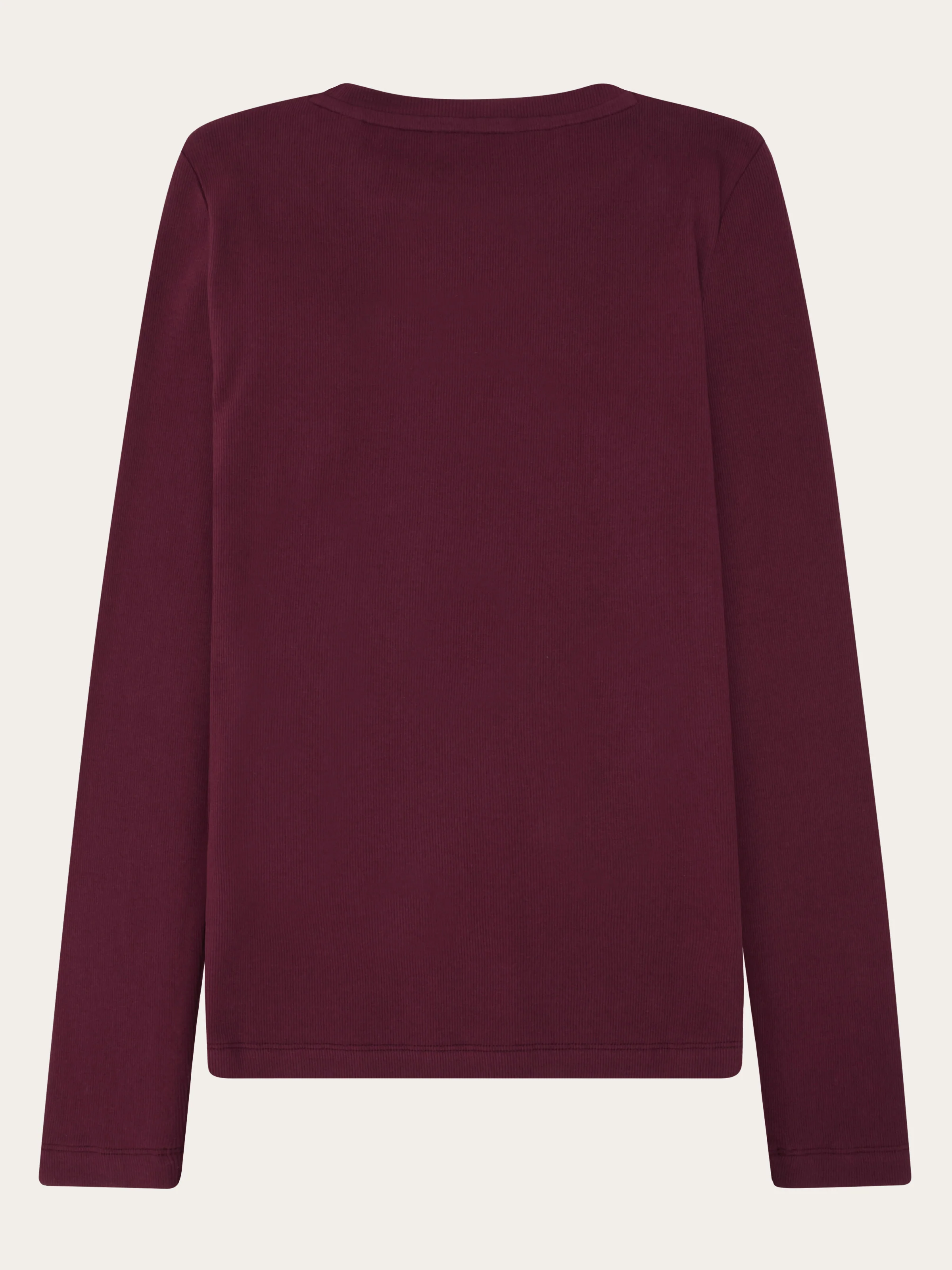 Rib Scoop neck long sleeved - Fig - Image 2