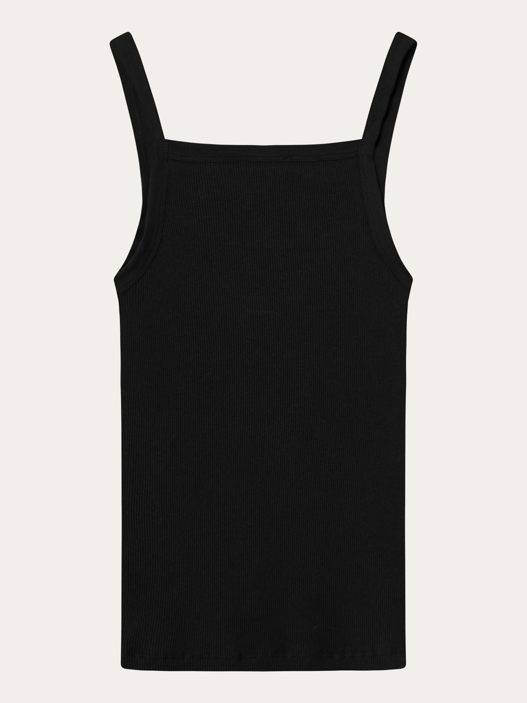 Rib strap top - Black Jet - Image 3