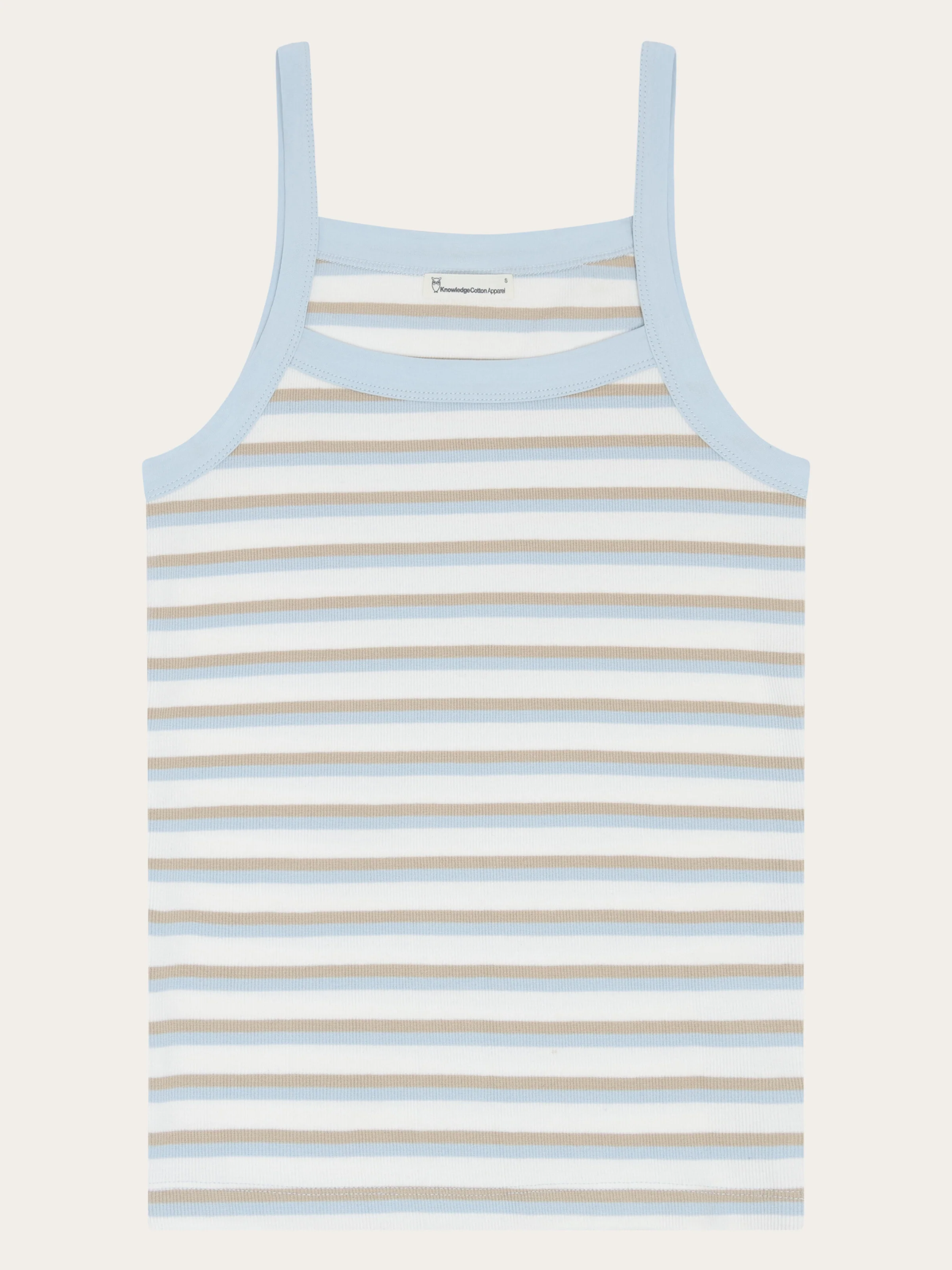Rib strap top - Multi color stripe