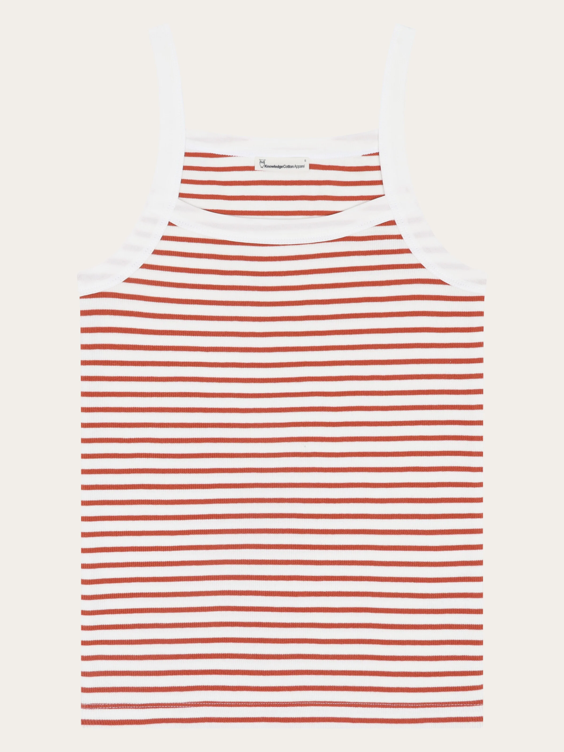 Rib strap top - Orange