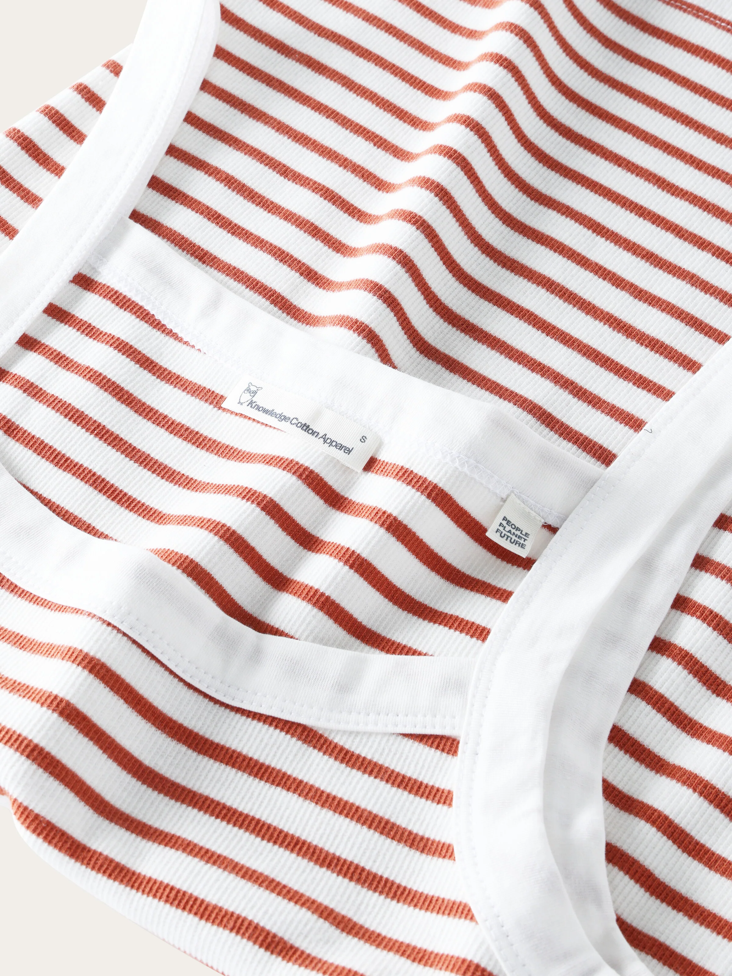 Rib strap top - Orange - Image 3