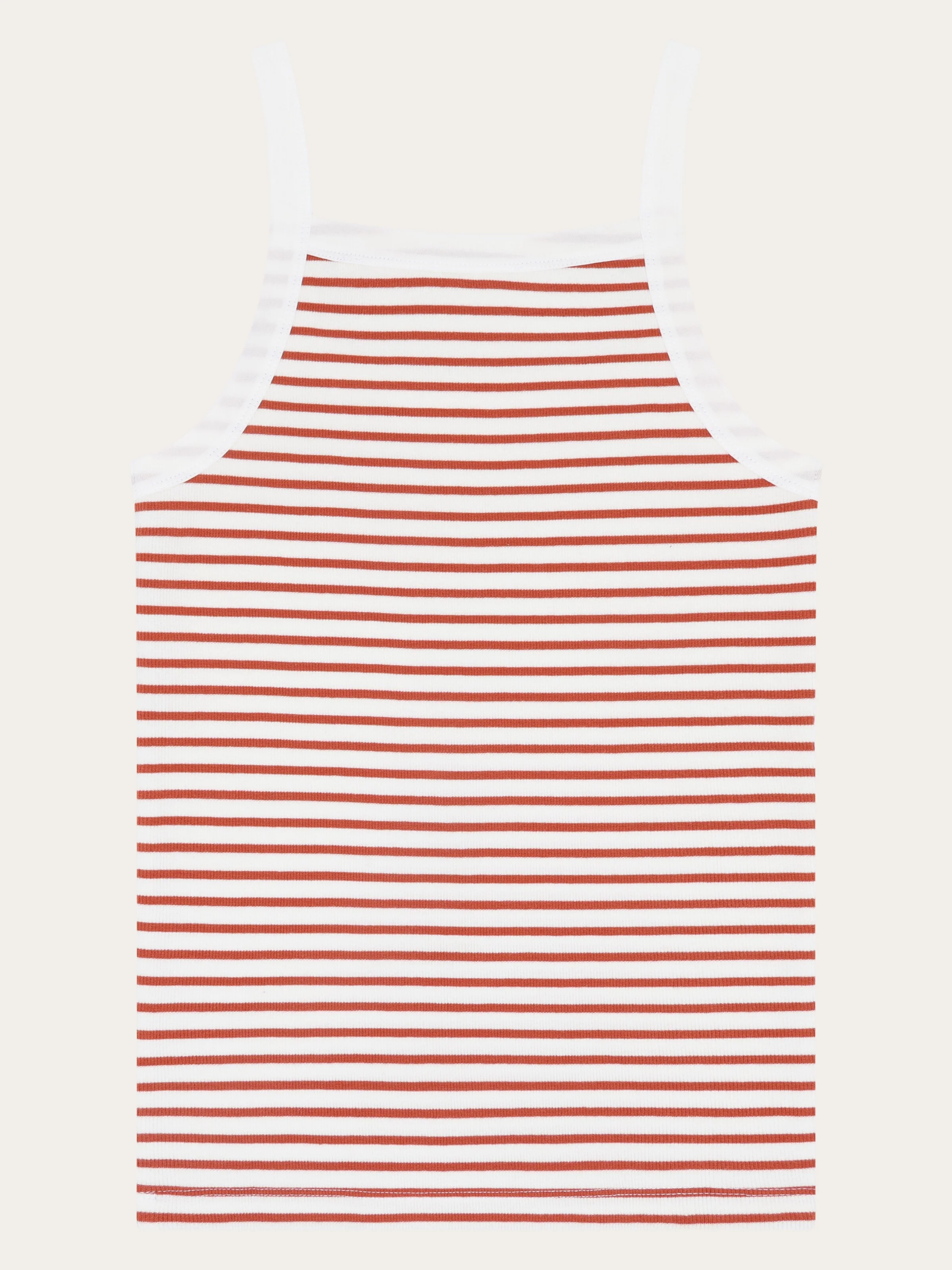 Rib strap top - Orange - Image 4