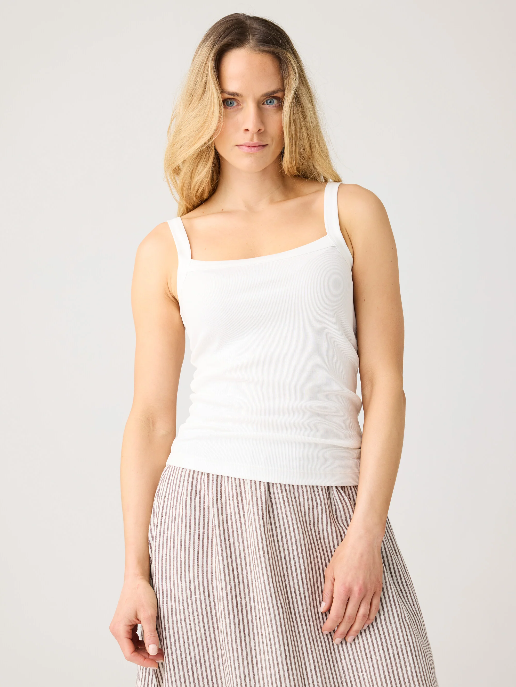 Rib strap top - Star White - Image 5