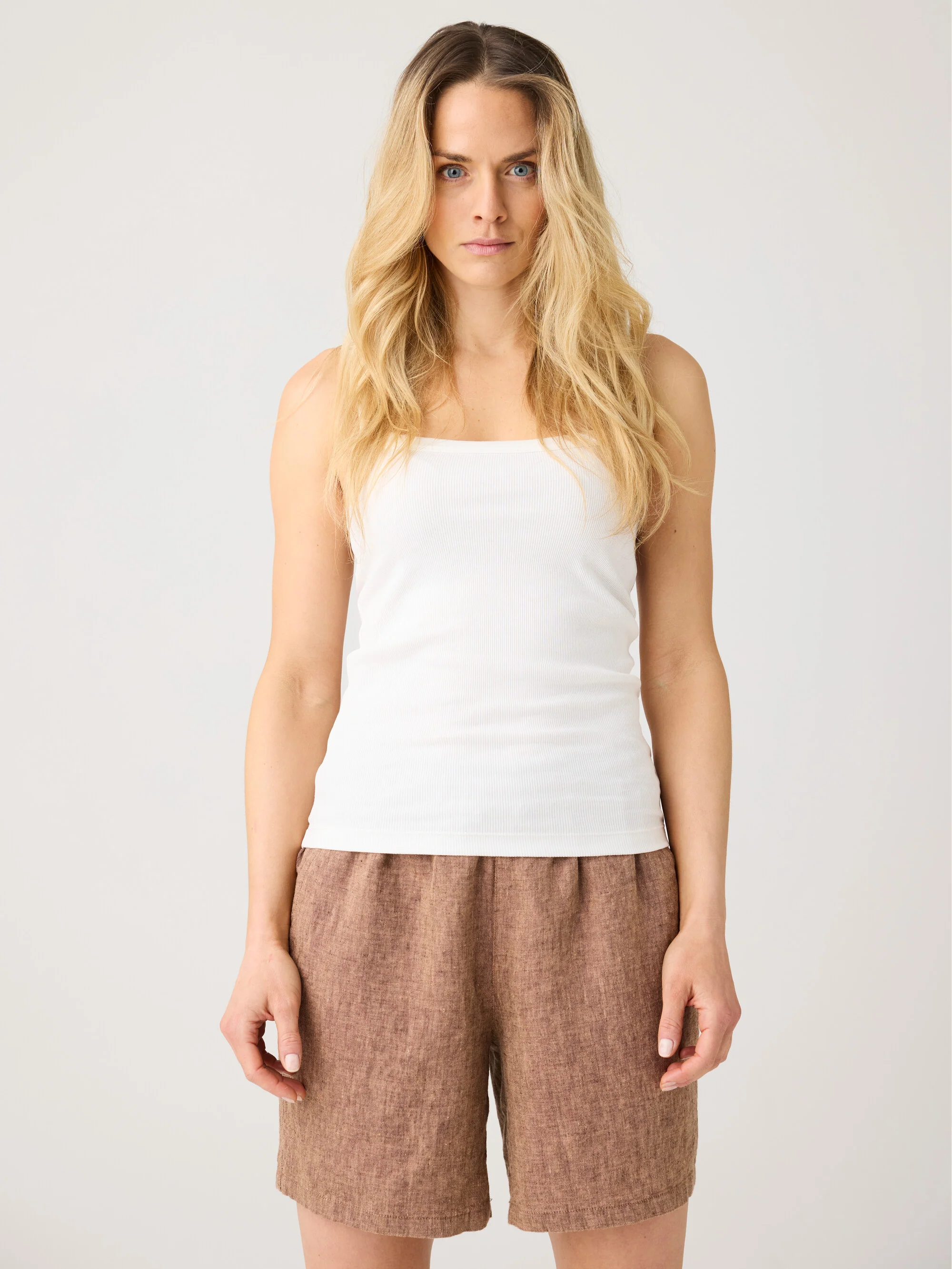Rib strap top - Star White - Image 6