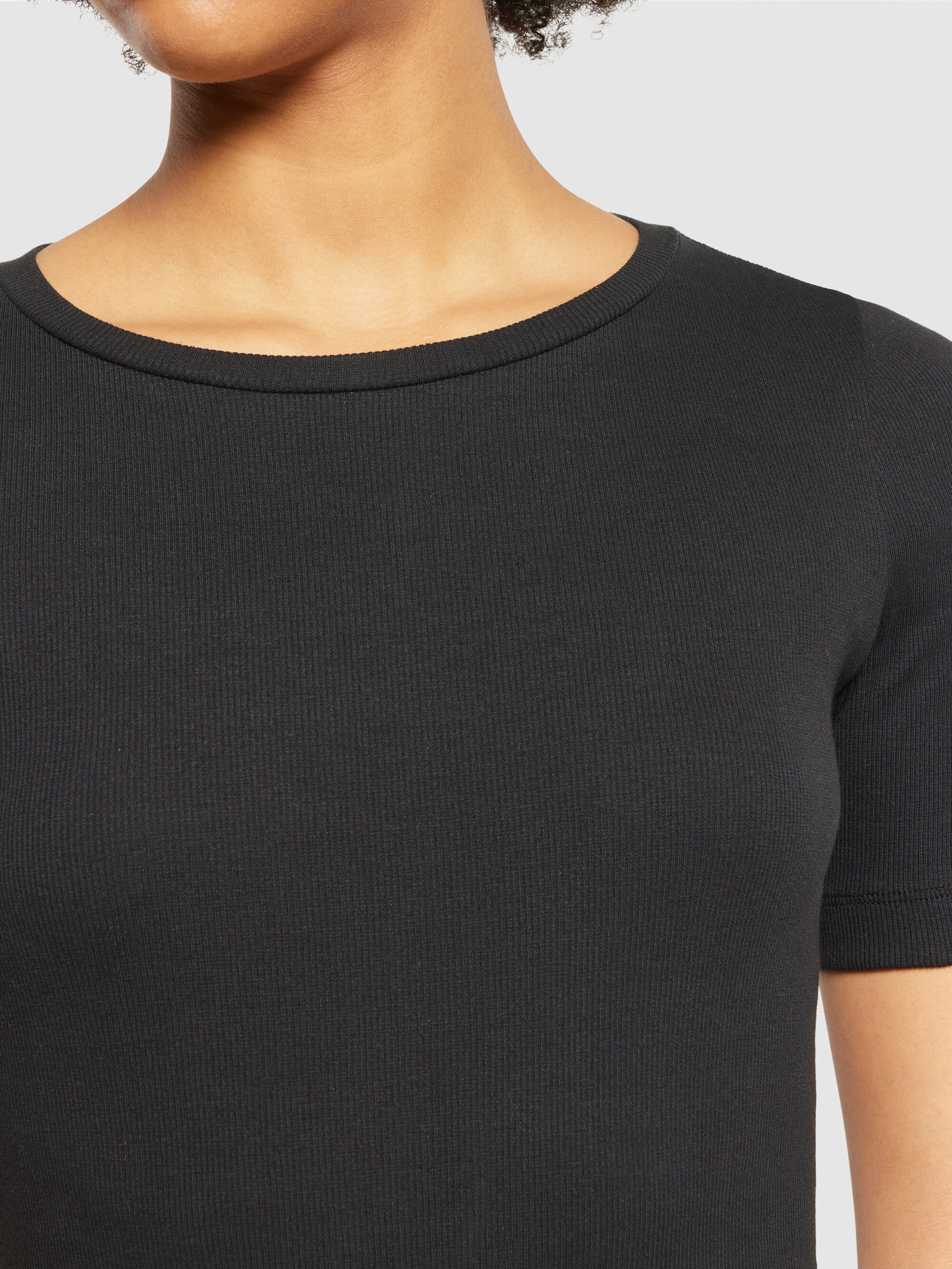 Rib t-shirt - Black Jet - Image 5