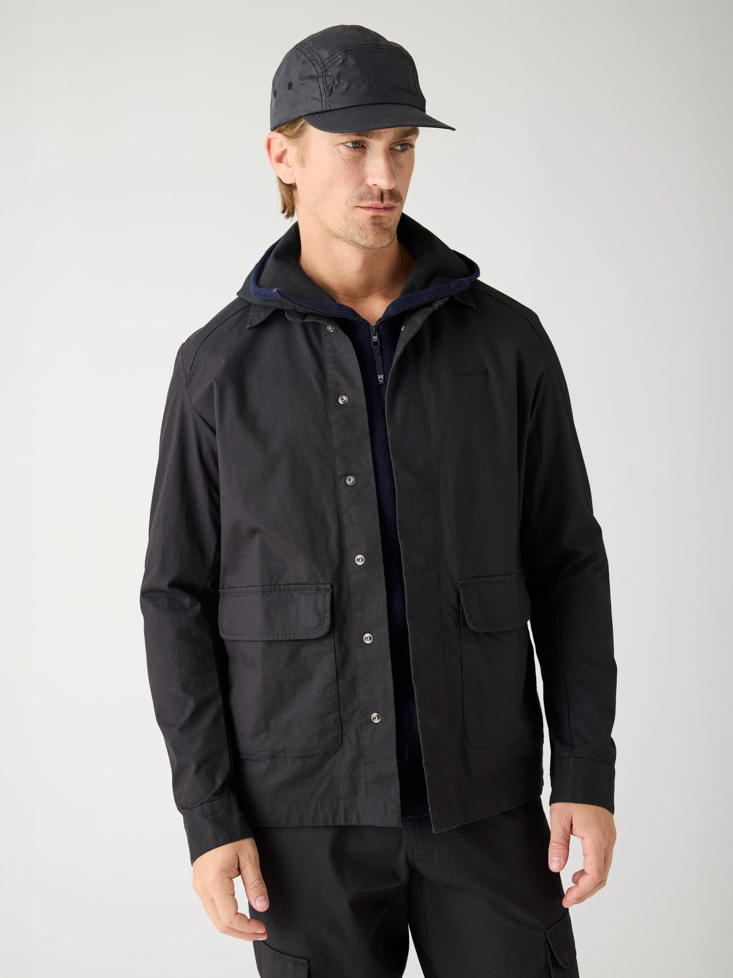 Ripstop overshirt - GOTS/Vegan - Black Jet - Image 3