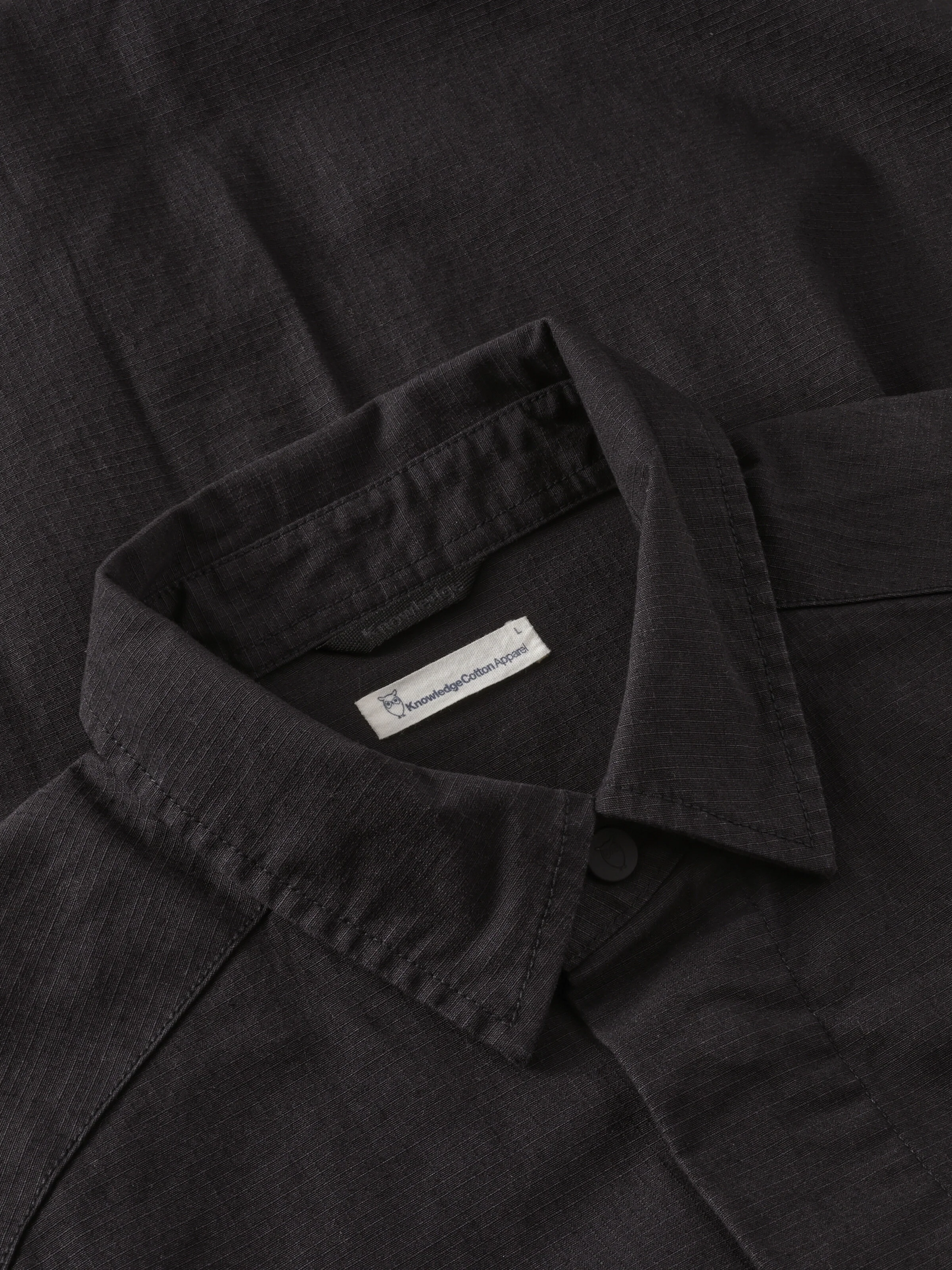 Ripstop overshirt - GOTS/Vegan - Black Jet - Image 5