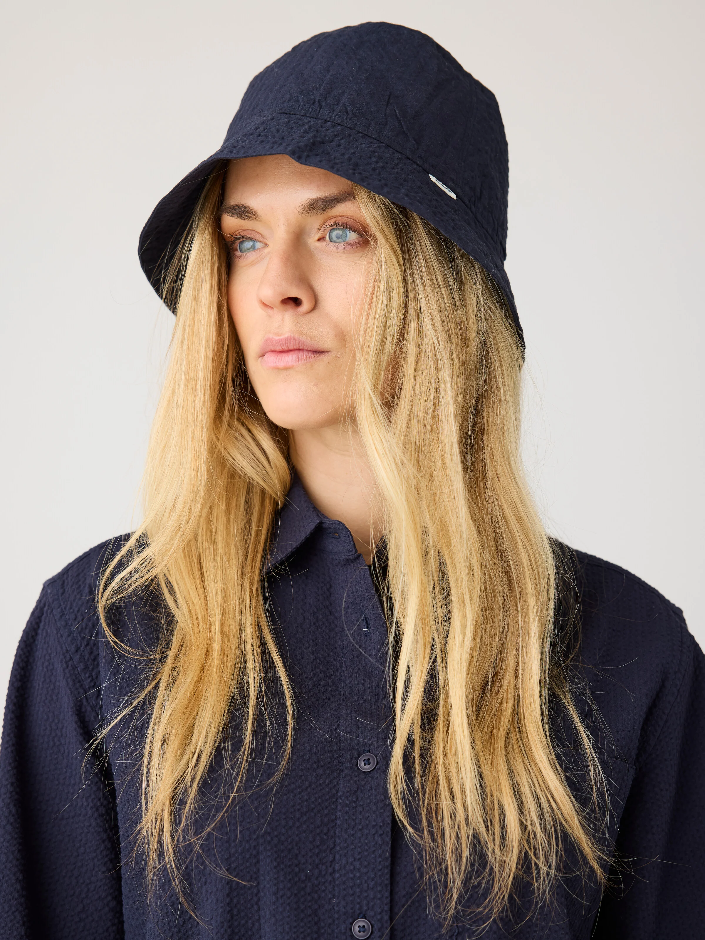 Seersucker bucket hat - Night Sky - Image 4
