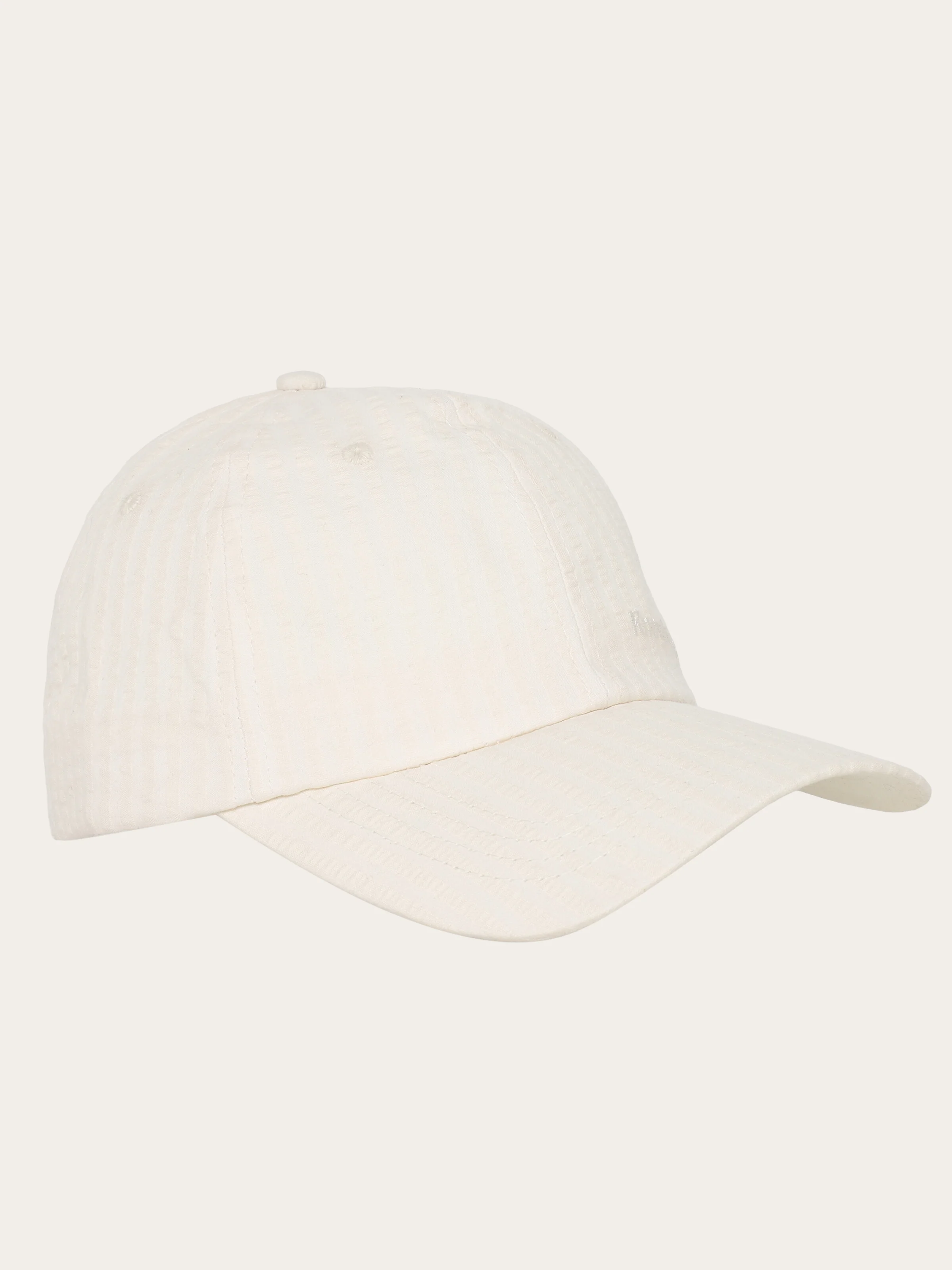 Seersucker cap - Egret