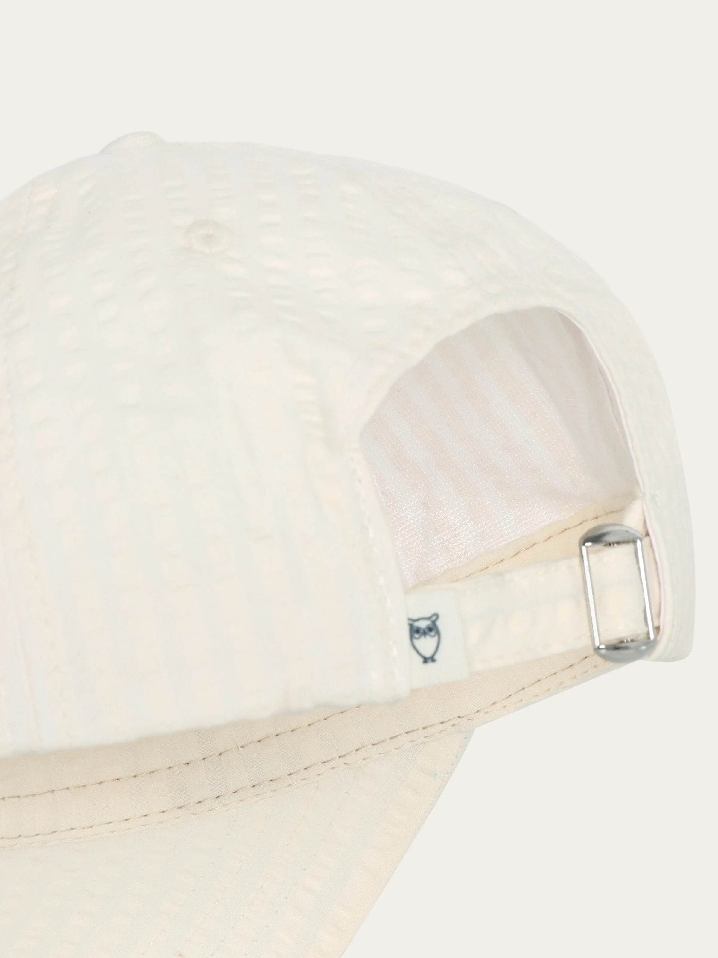 Seersucker cap - Egret - Image 5