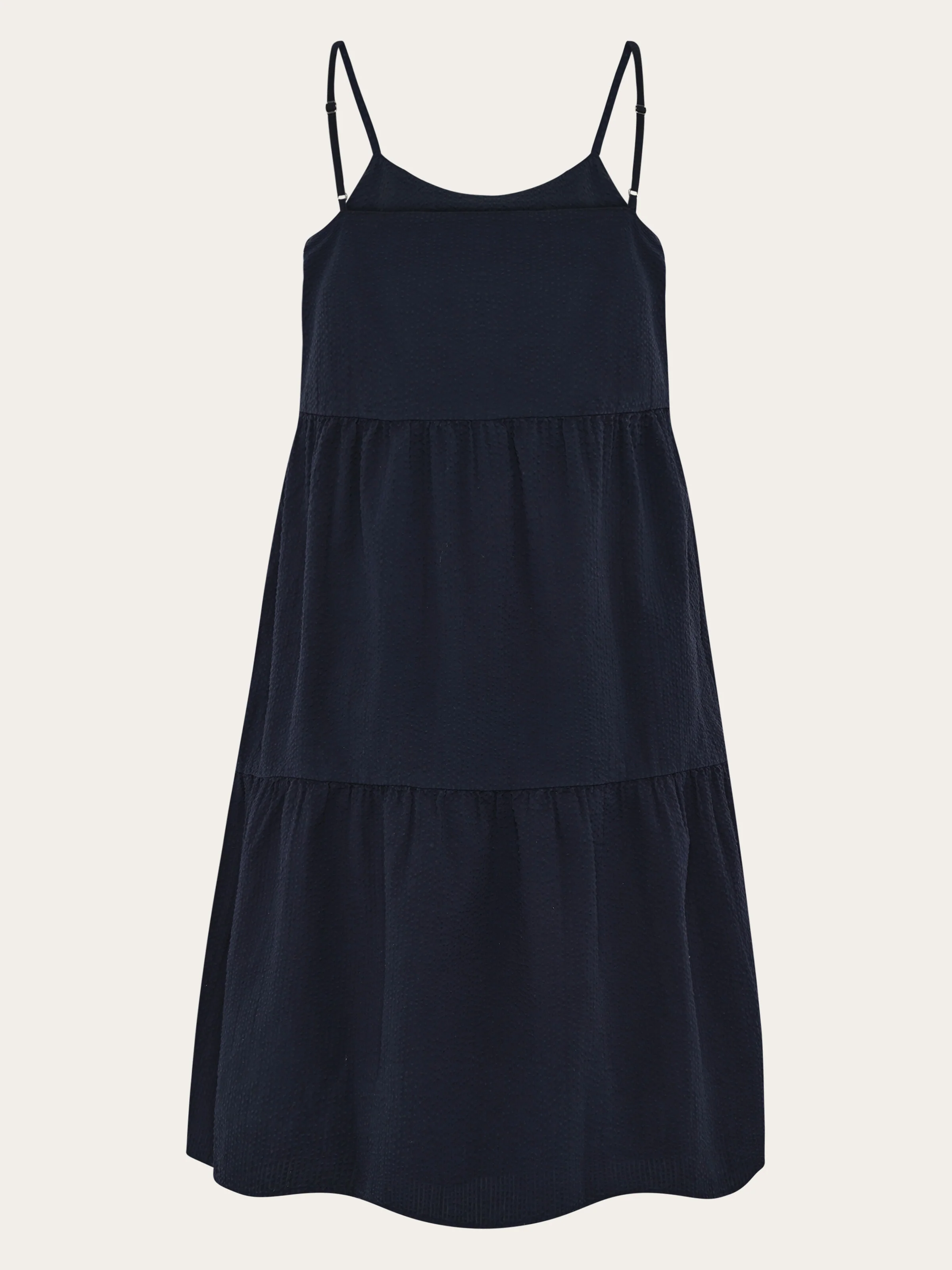 Seersucker strap dress - Night Sky - Image 3