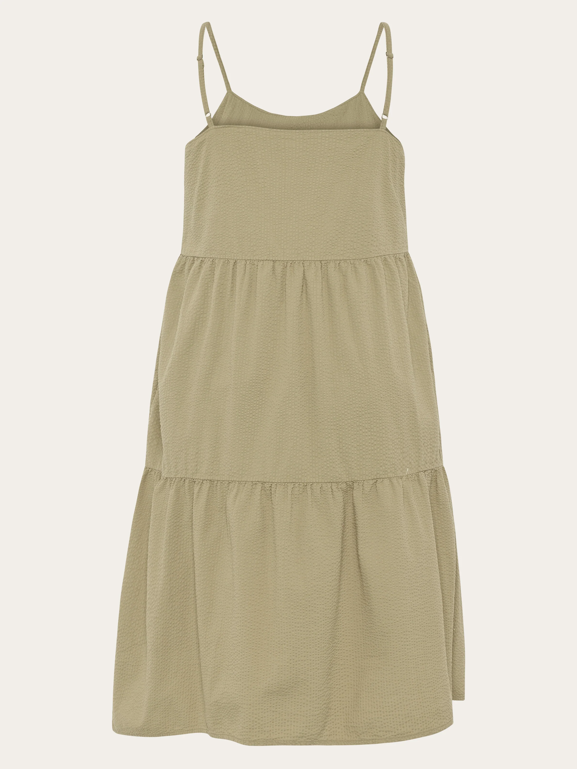 Seersucker strap dress - Twill - Image 5