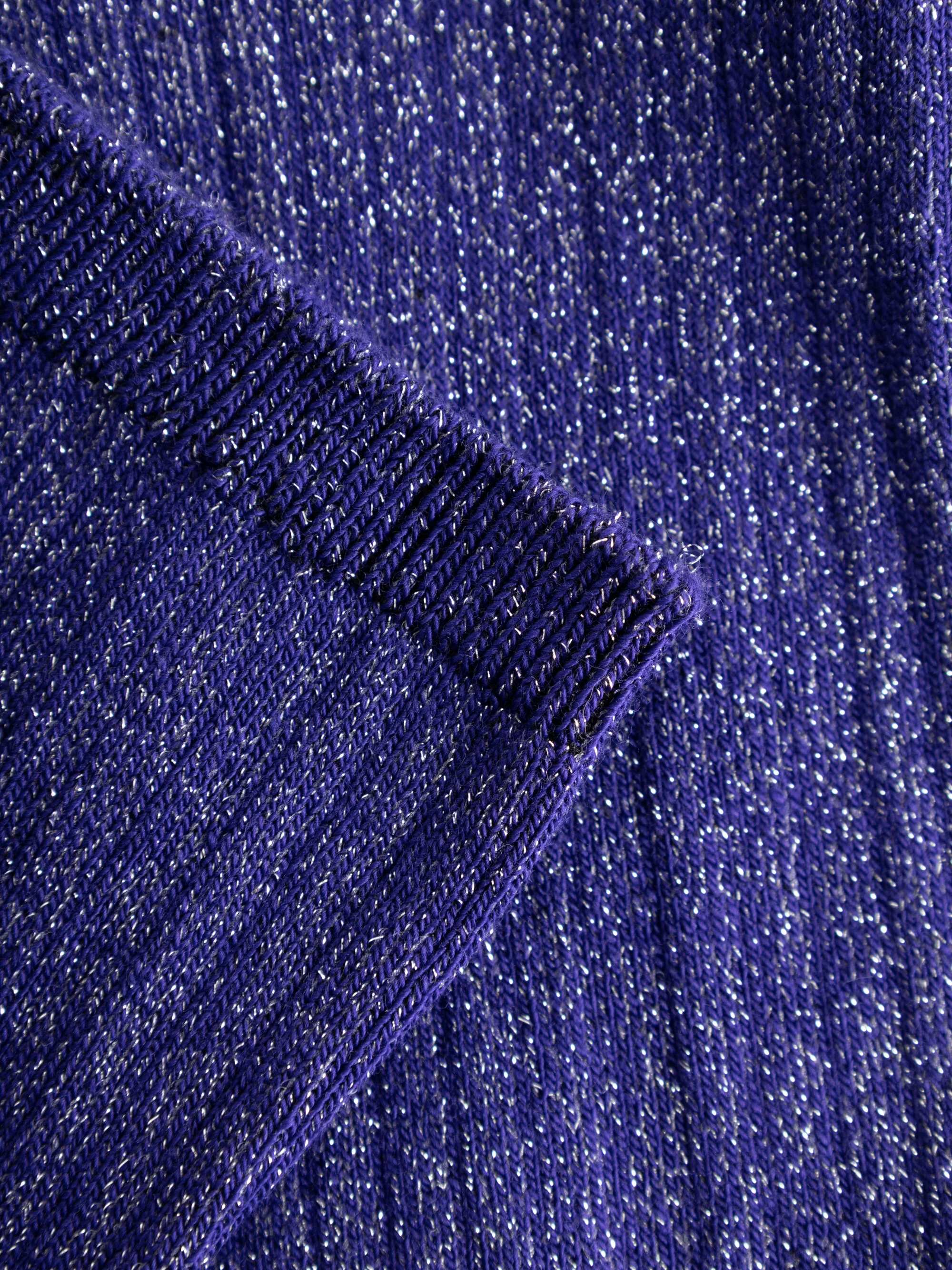 Single pack Rib lurex socks - Deep Purple - Image 2