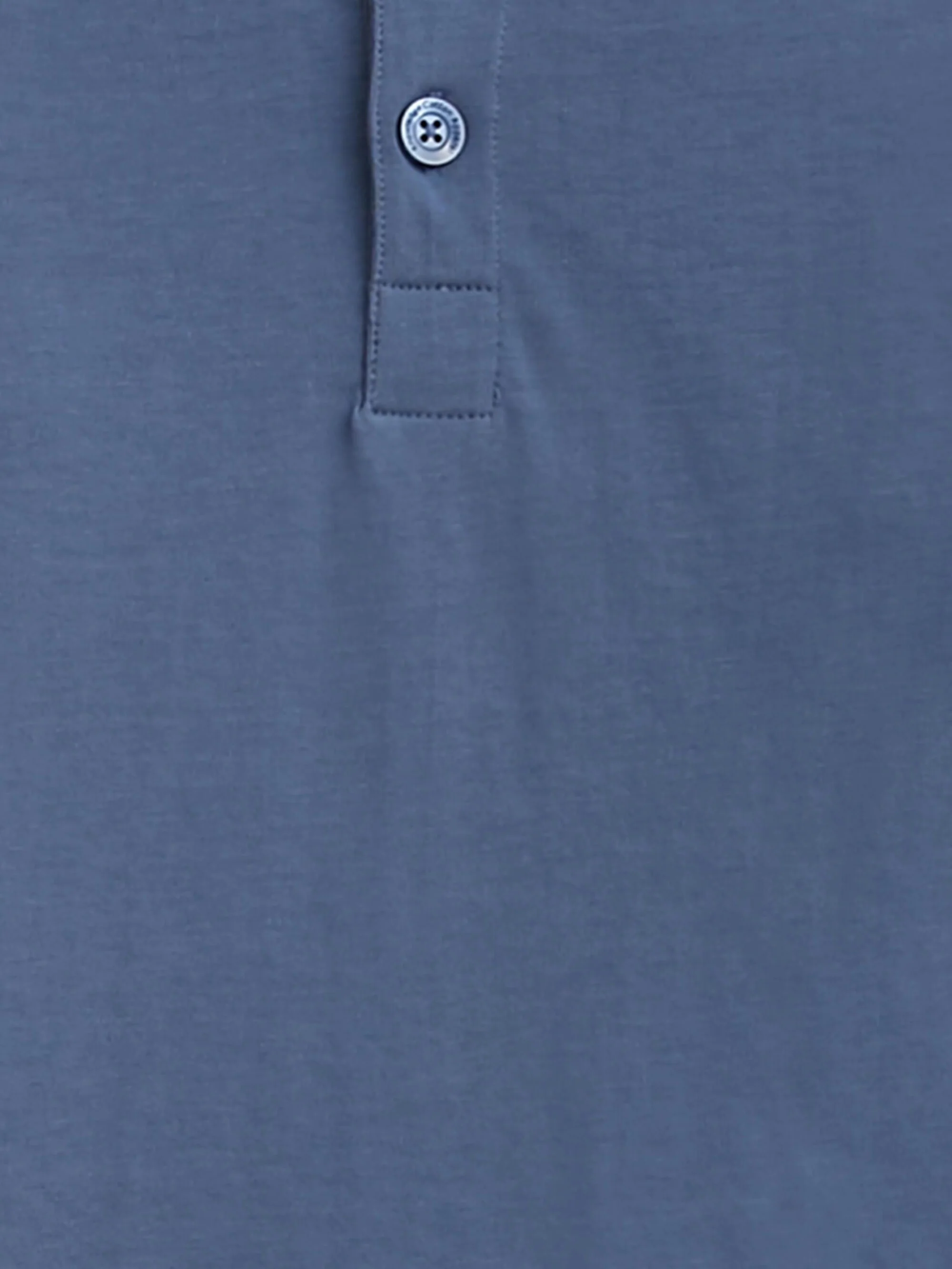 Slim long sleeve henley - GOTS/Vegan - Moonlight Blue - Image 4