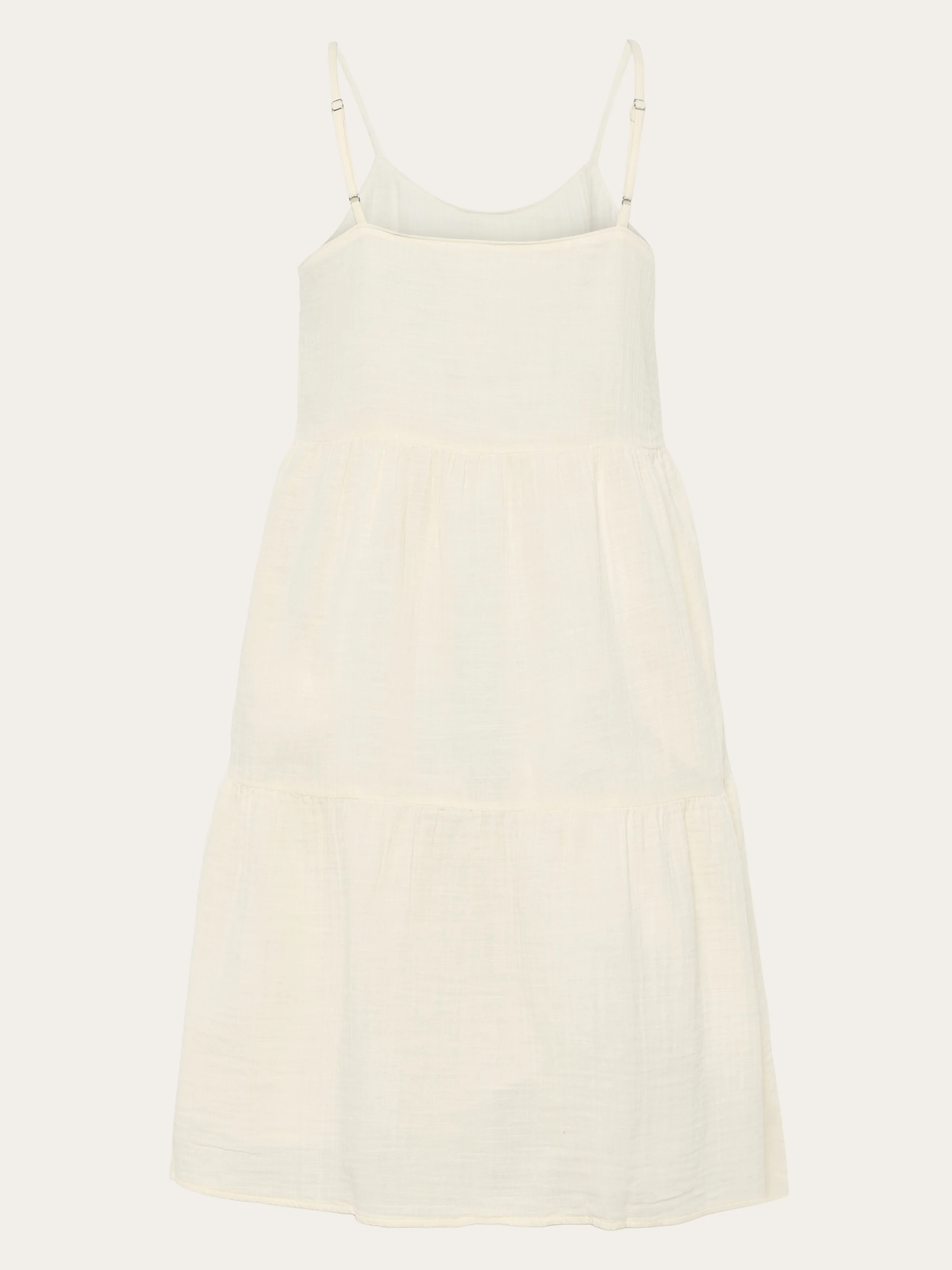 Slub strap dress - Egret - Image 4