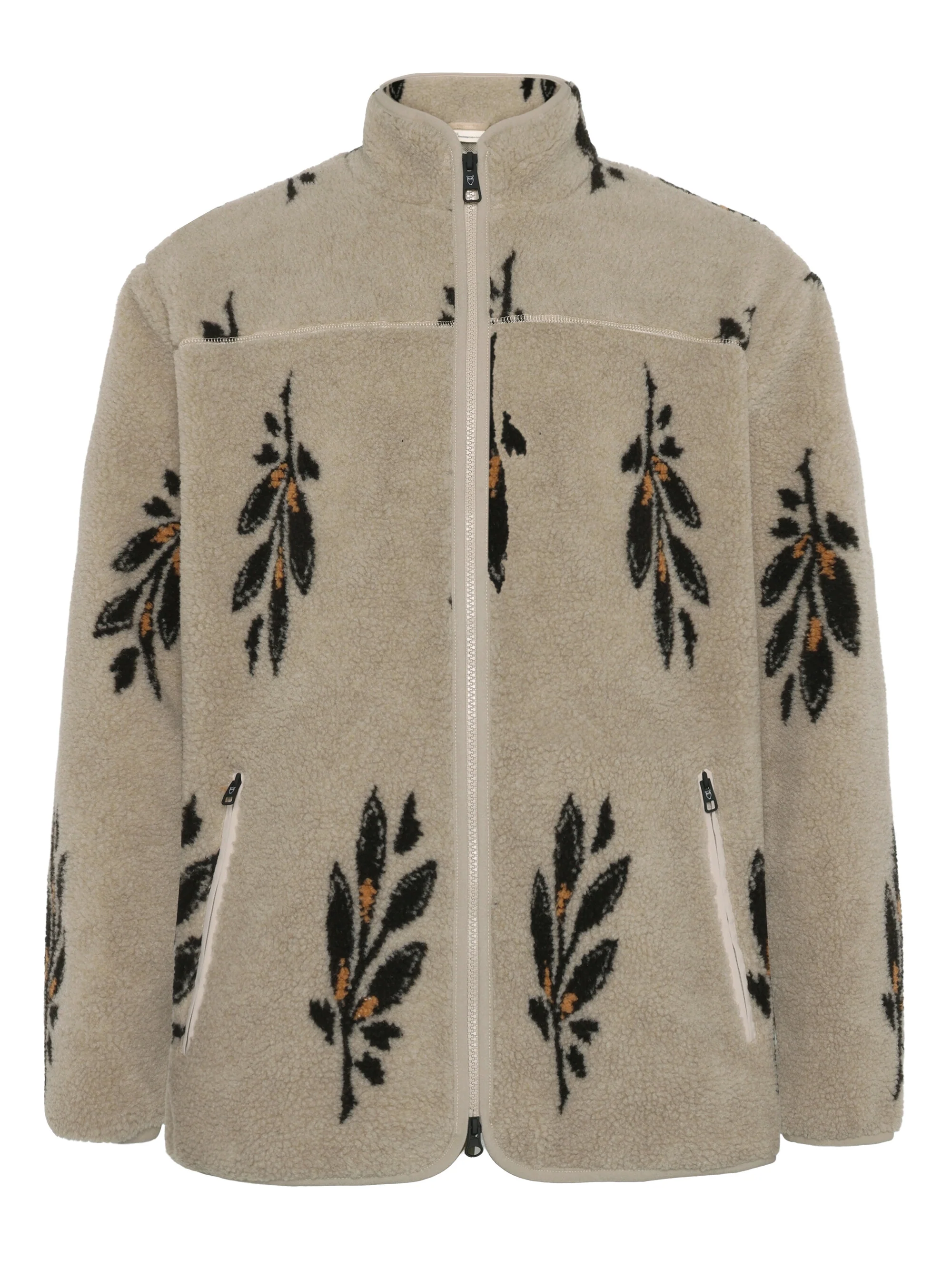 SOS Loose Fit AOP Zip Fleece - GRS/Vegan - Beige