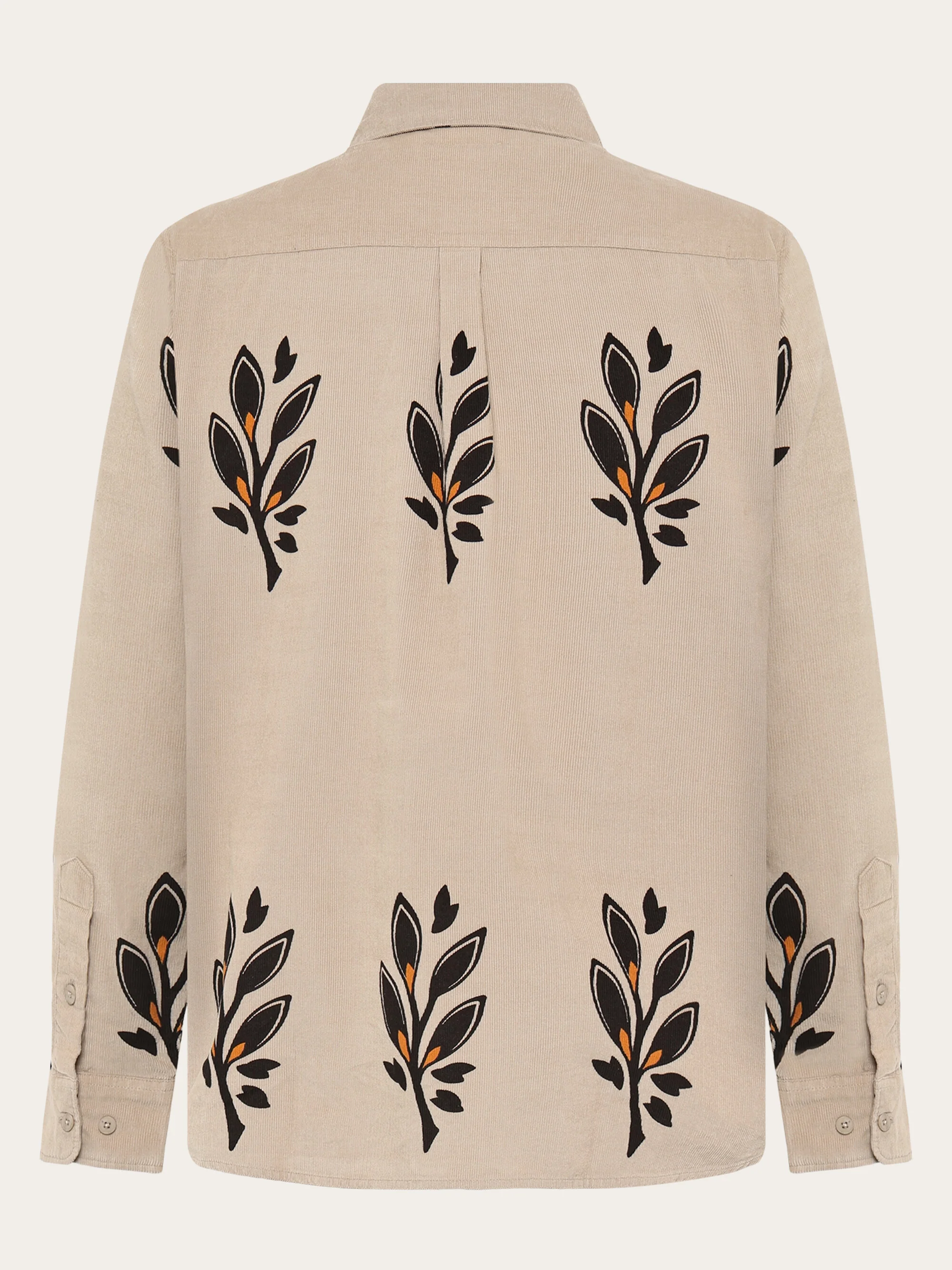 SOS Organic Cotton Corduroy Printed Shirt - GOTS/Vegan - Beige - Image 2