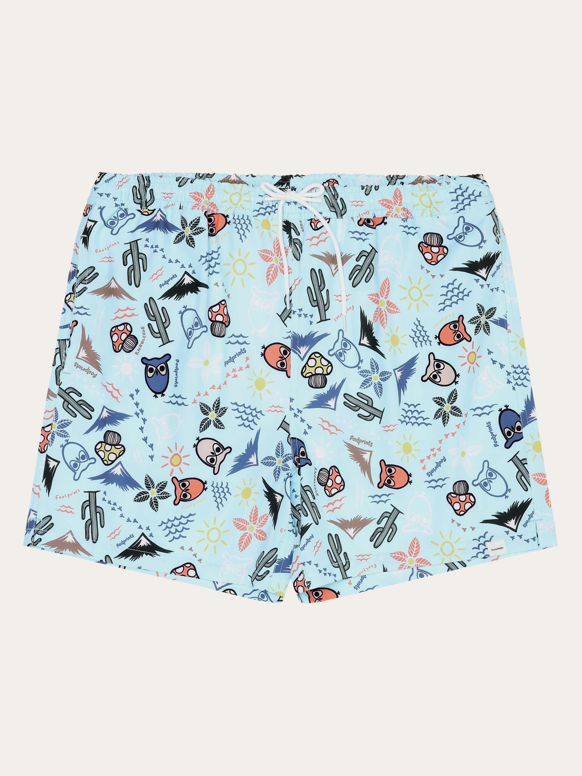 Stretch AOP swimshorts - GRS/Vegan - Light Blue