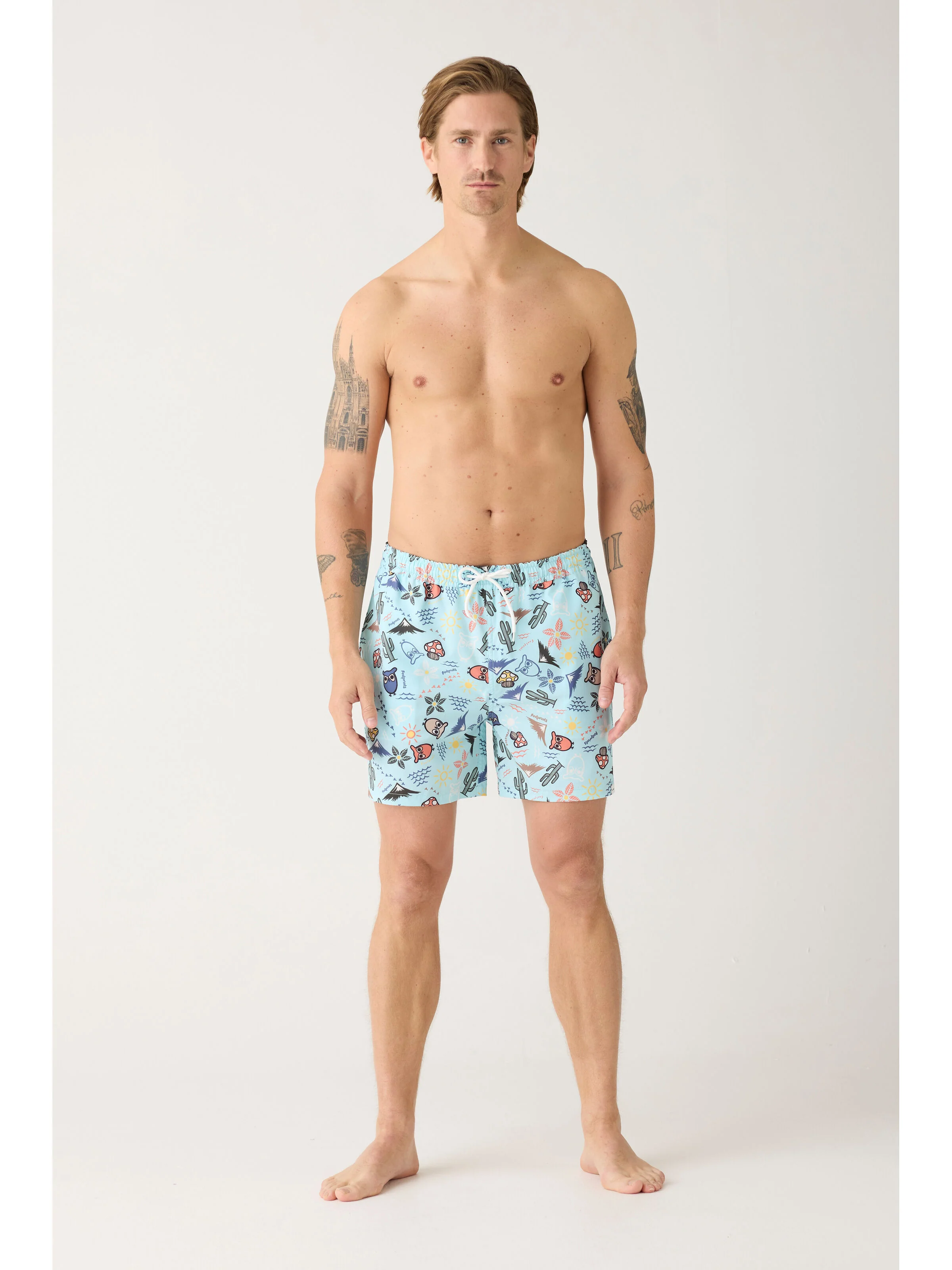 Stretch AOP swimshorts - GRS/Vegan - Light Blue - Image 2