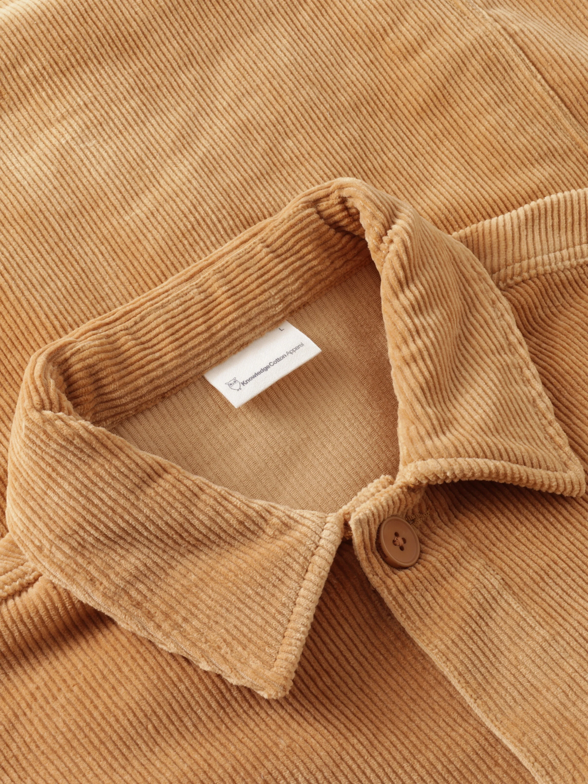 Stretched 8-wales corduroy overshirt - Apple Cinnamon - Image 4