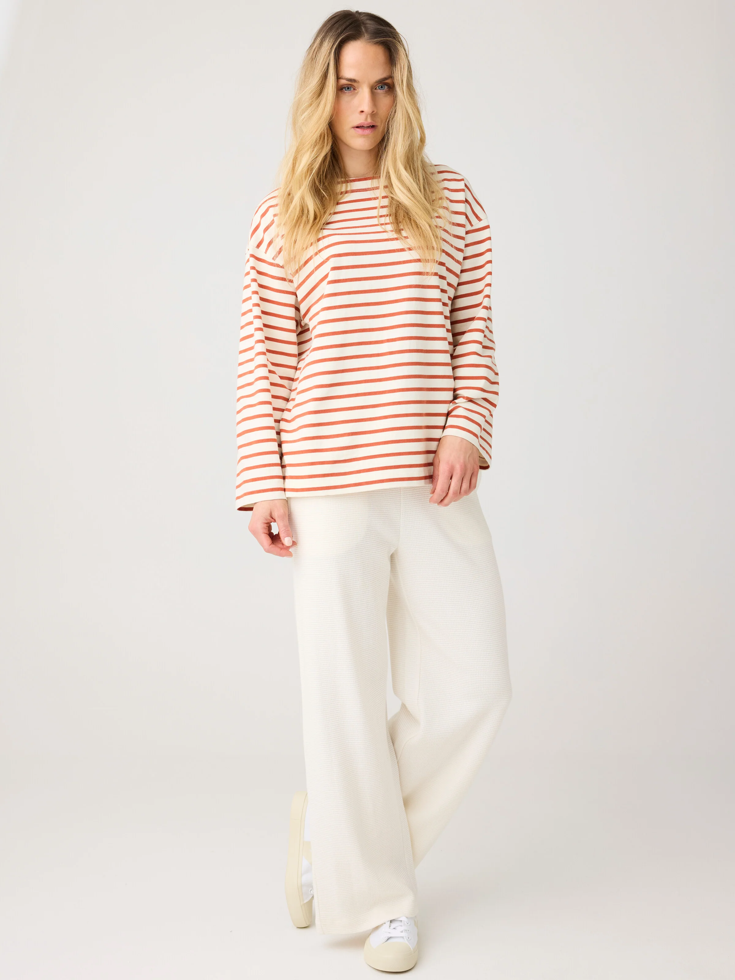 Stripe long sleeve t-shirt - Red Stripe - Image 3