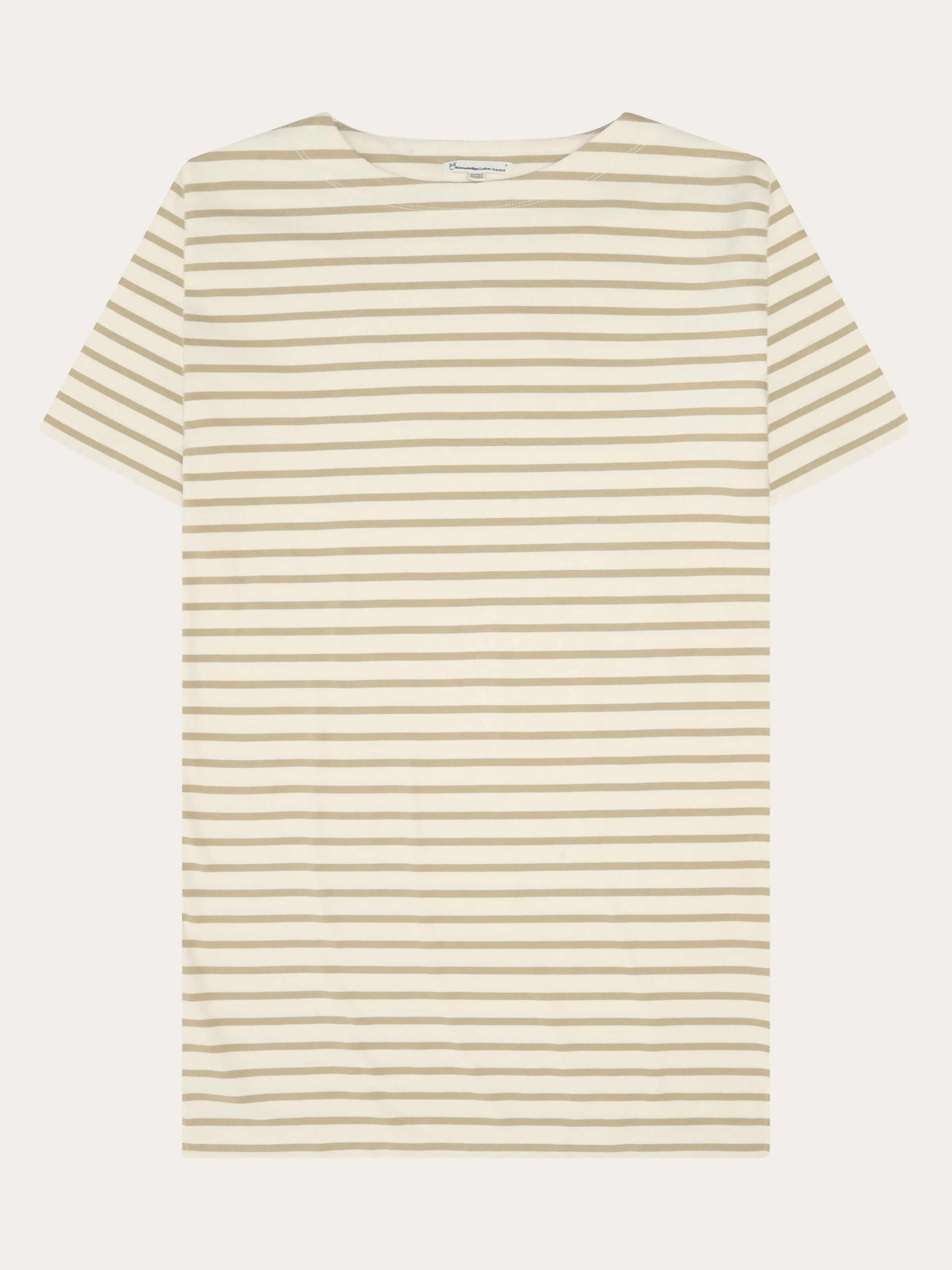 Stripe t-shirt dress - Beige stripe