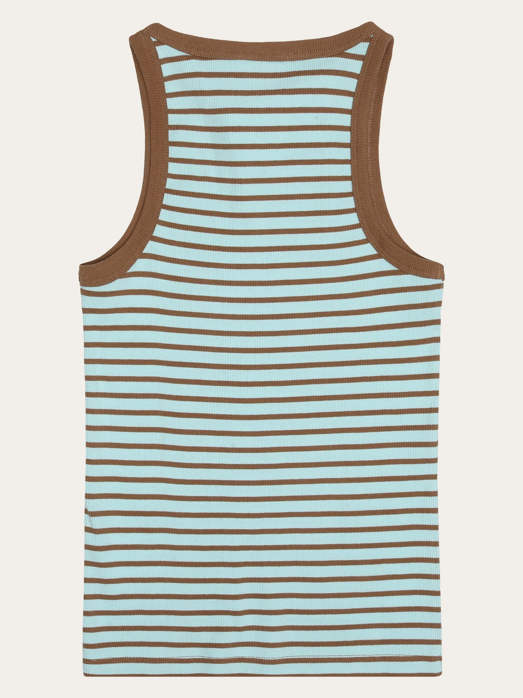 Striped racer rib top - Light Blue Stripe - Image 3