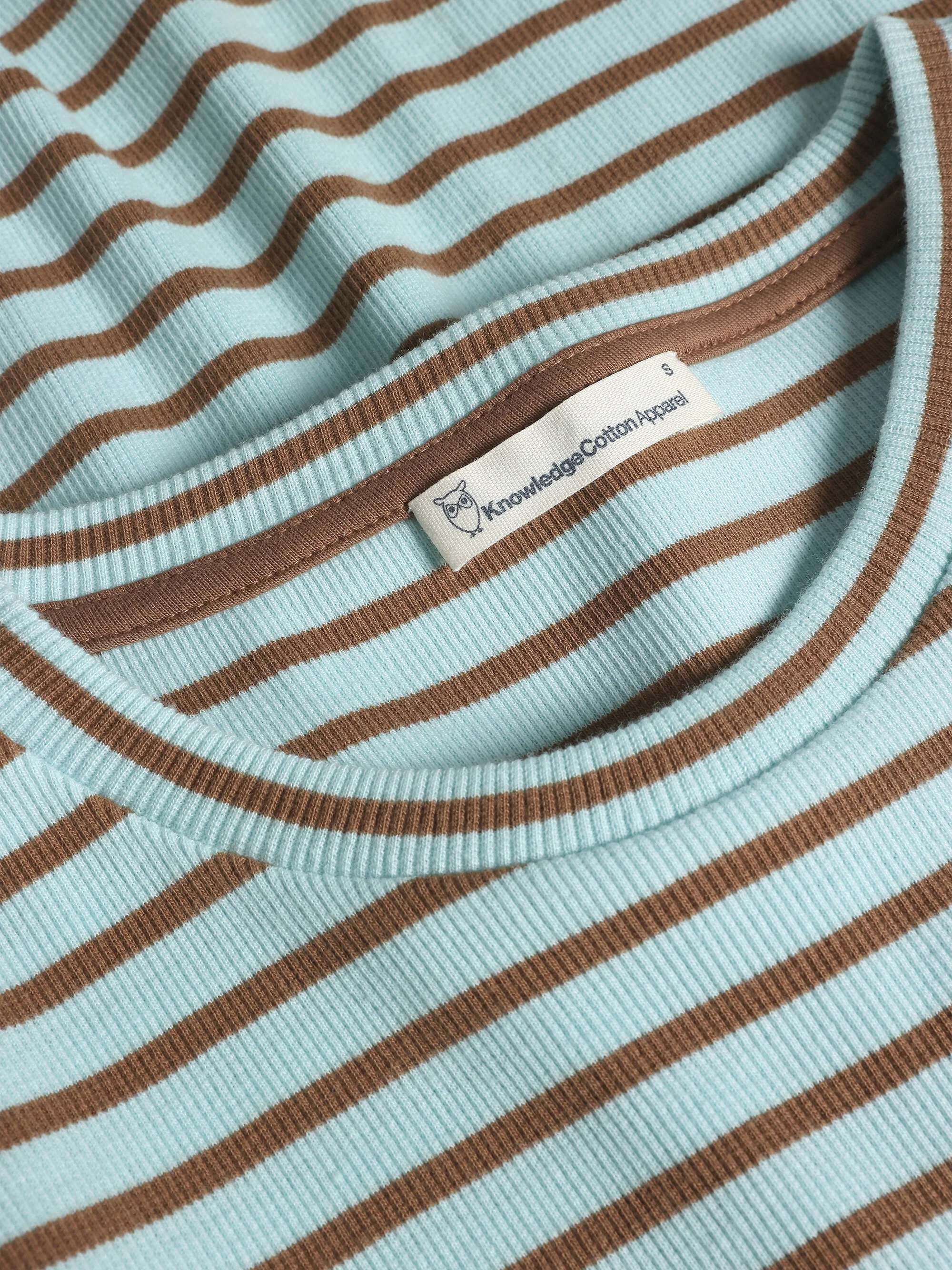 Striped rib t-shirt - Light Blue Stripe - Image 2