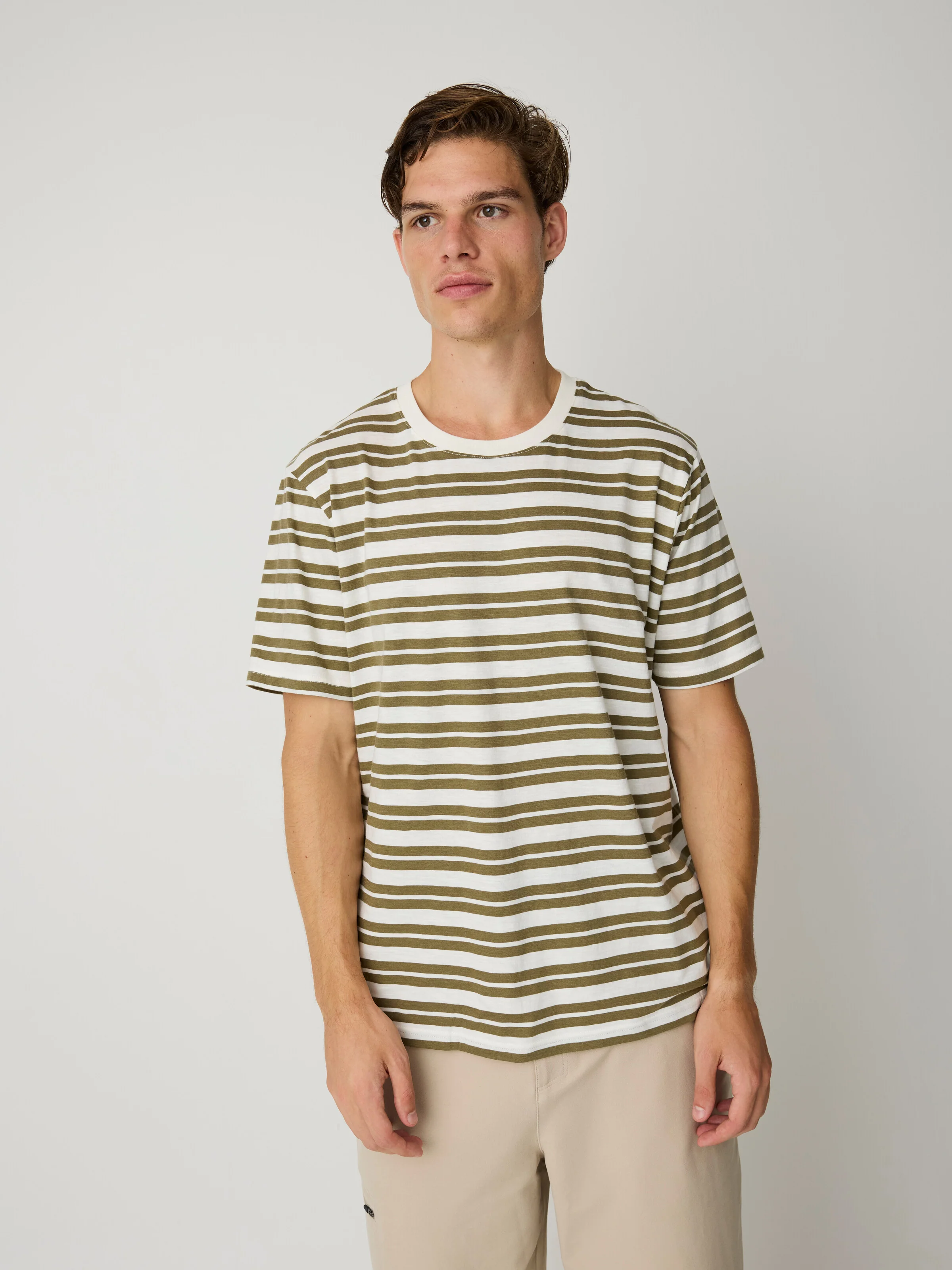 Striped t-shirt - Beige stripe - Image 2