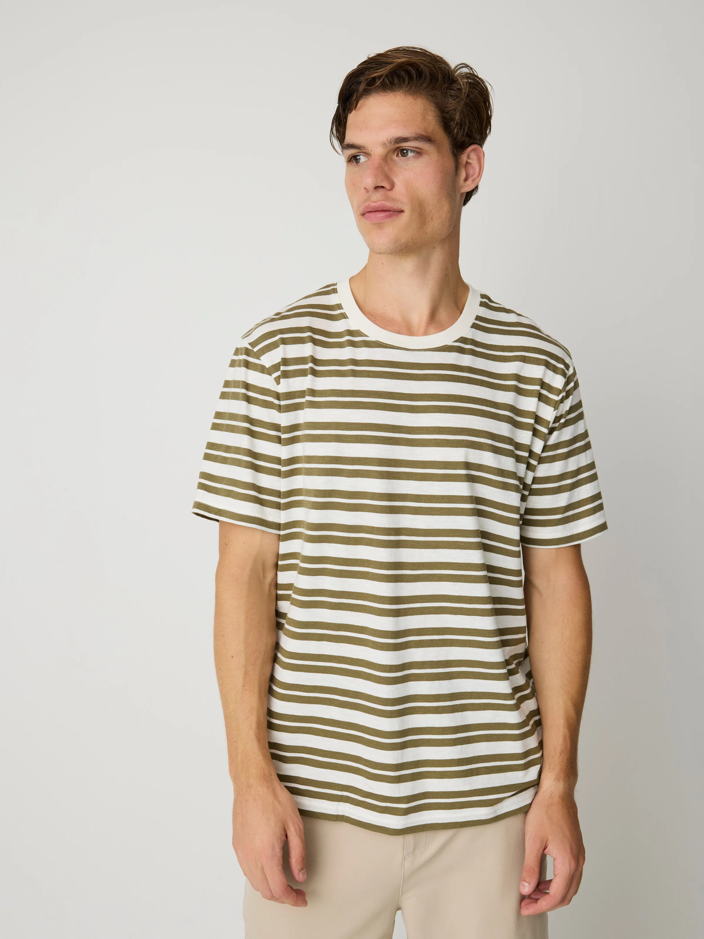 Striped t-shirt - Beige stripe - Image 3