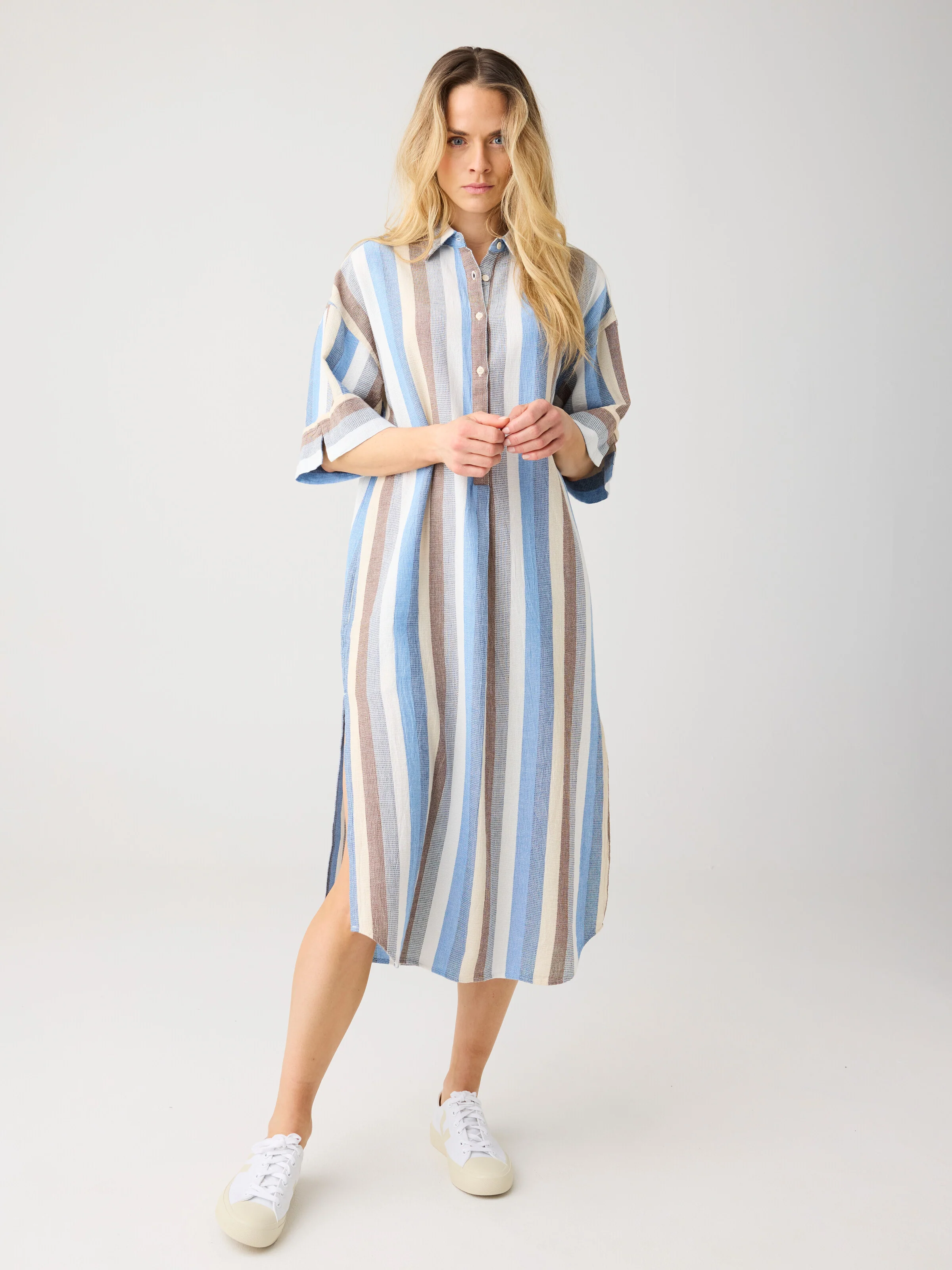 Structure shirt dress - Multi color stripe - Image 2