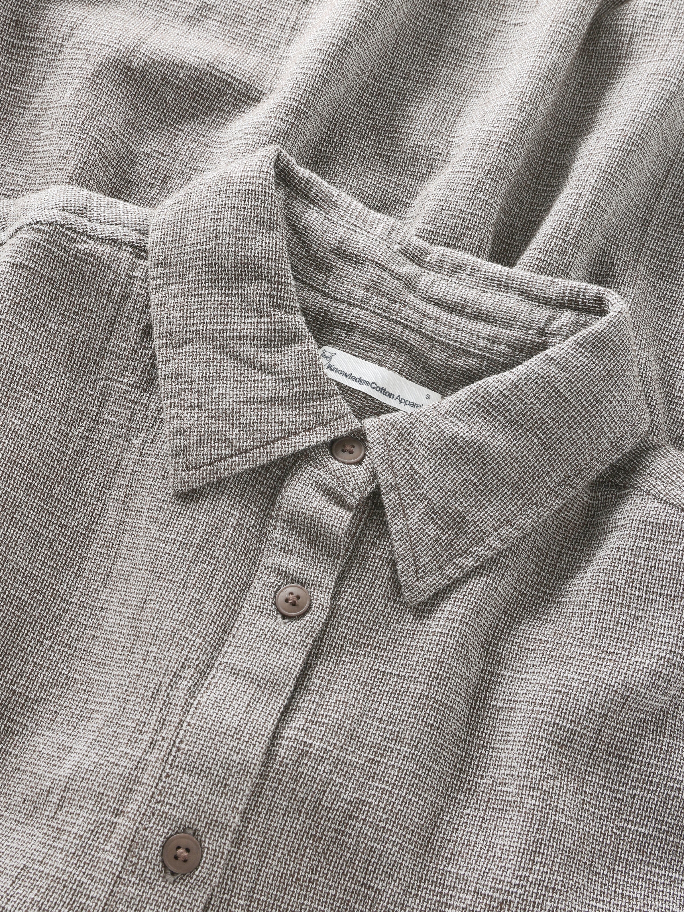 Structure shirt dress - Shaved Chocolate - Image 3